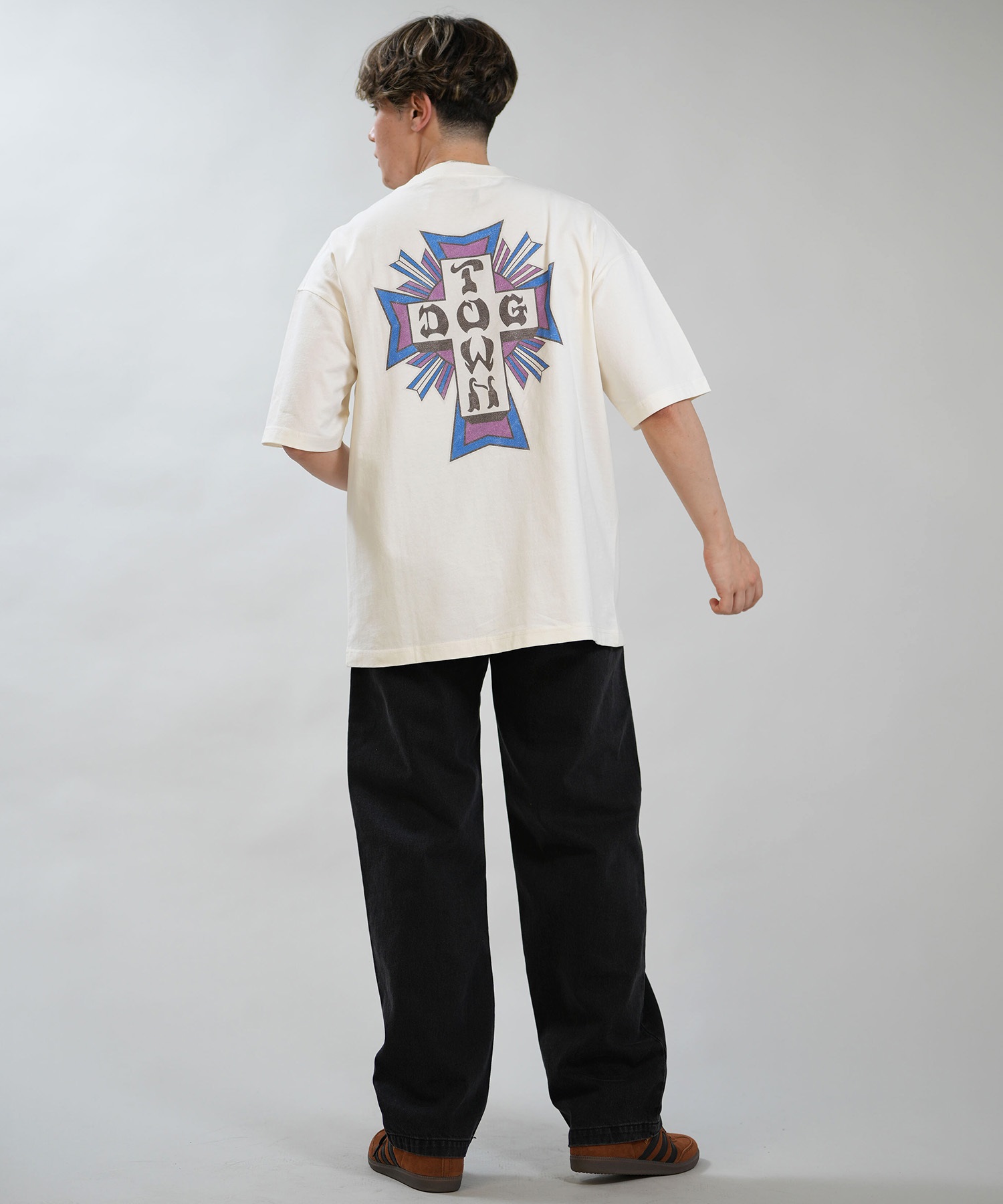 DOGTOWN ドッグタウン 半袖 Tシャツ メンズ バックプリント 古着風