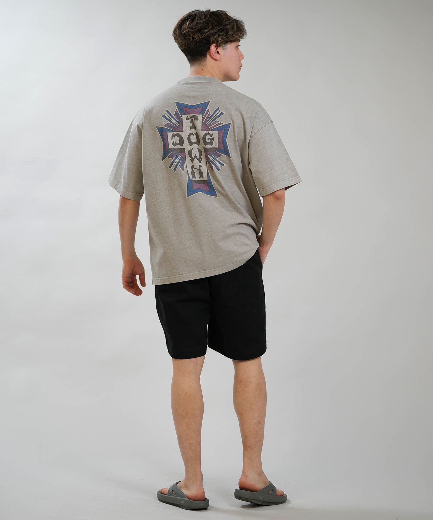DOGTOWN ドッグタウン 半袖 Tシャツ メンズ バックプリント 古着風