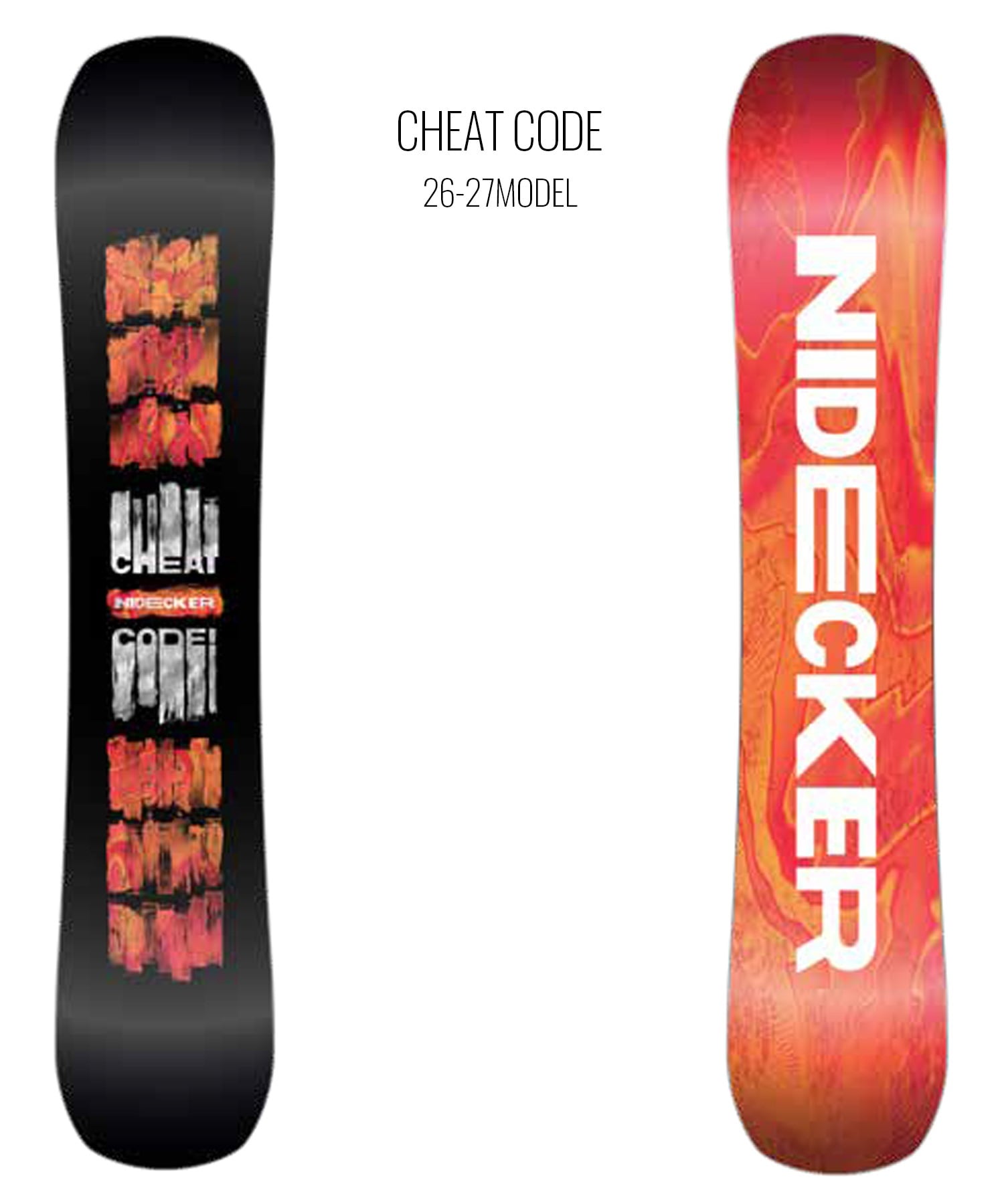 【NIDECKER スノーボード 158cm】人気レッドカラー ソール状態良好 NIDECKER ナイデッカー チートコード CHEAT CODE スノーボード 板