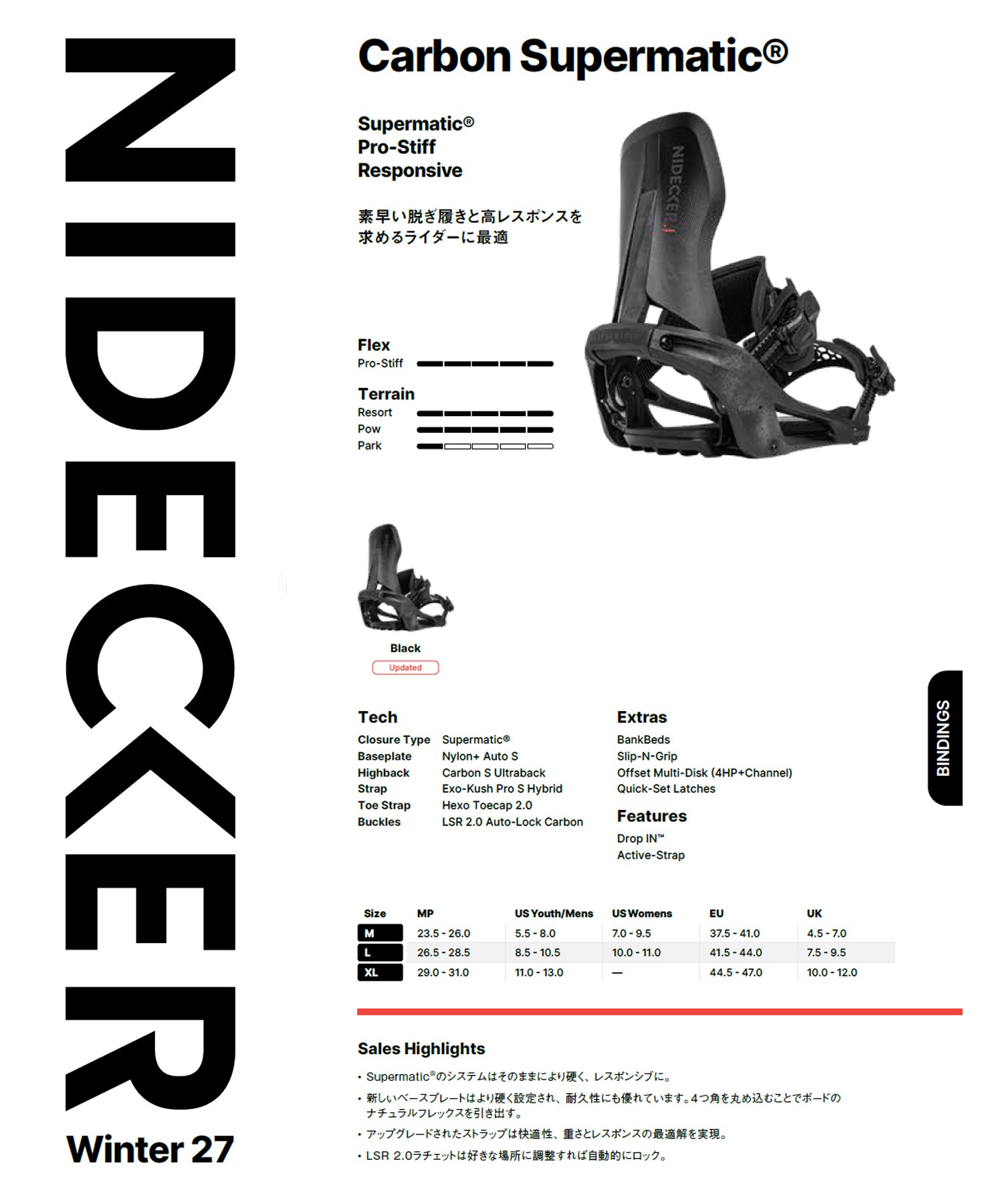 NIDECKER ナイデッカー カーボンスーパーマティック CARBON SUPERMATIC NIDECKER ナイデッカー カーボンスーパーマティック CARBON SUPERMATIC