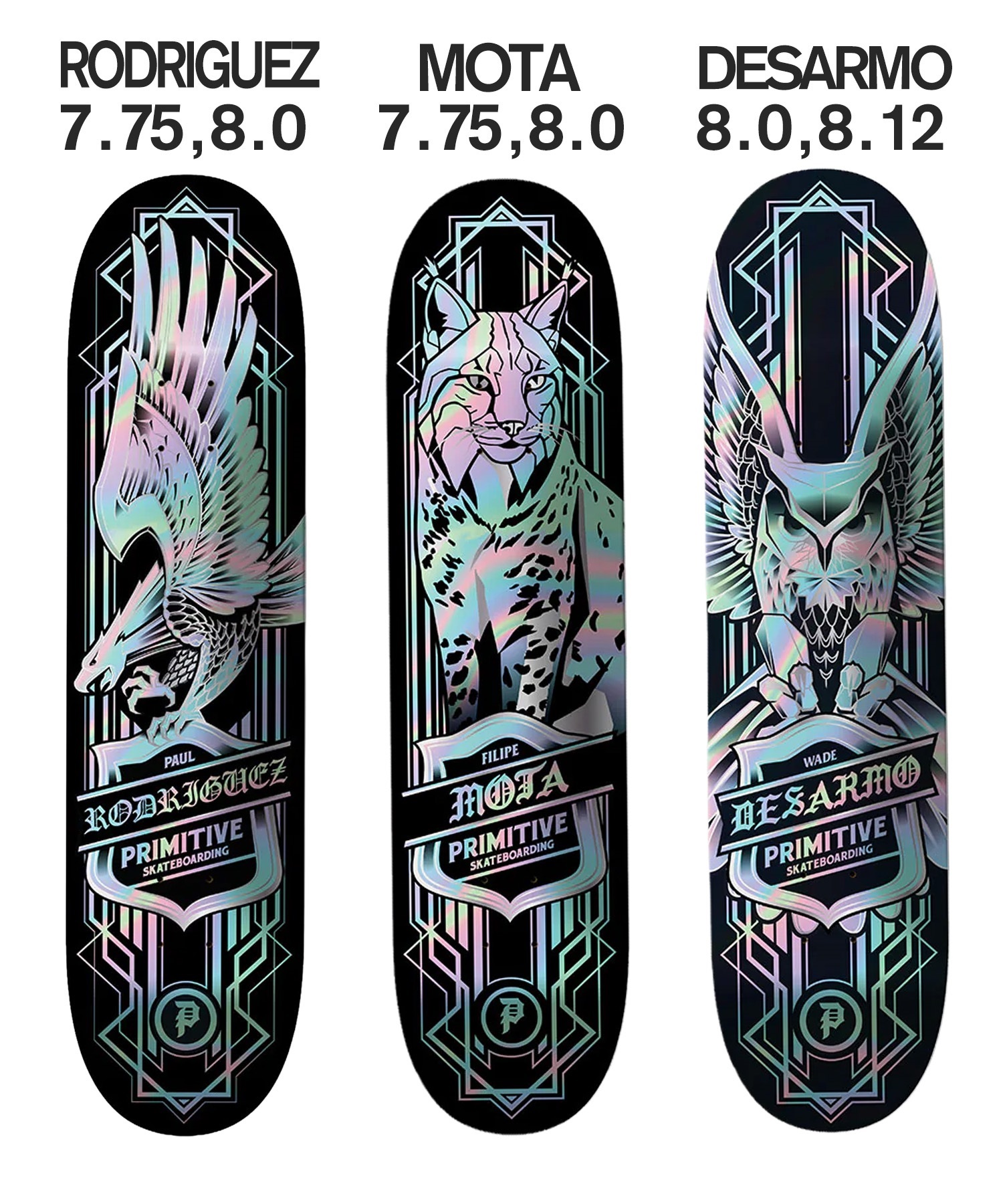 PRIMITIVE プリミティブ SPECTRA FOIL PRO スケートボード デッキ 7.75