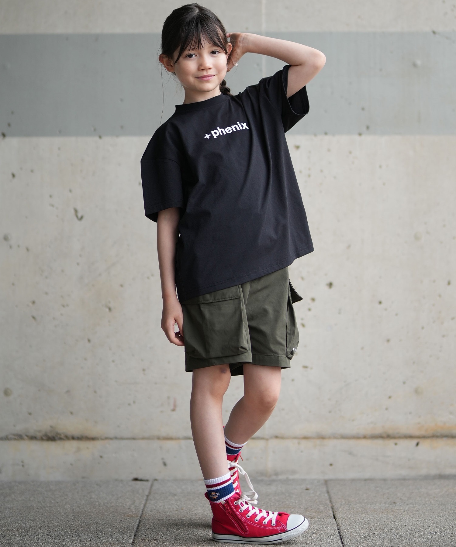 PHENIX フェニックス 半袖 Tシャツ キッズ ジュニア 子供 調温素材