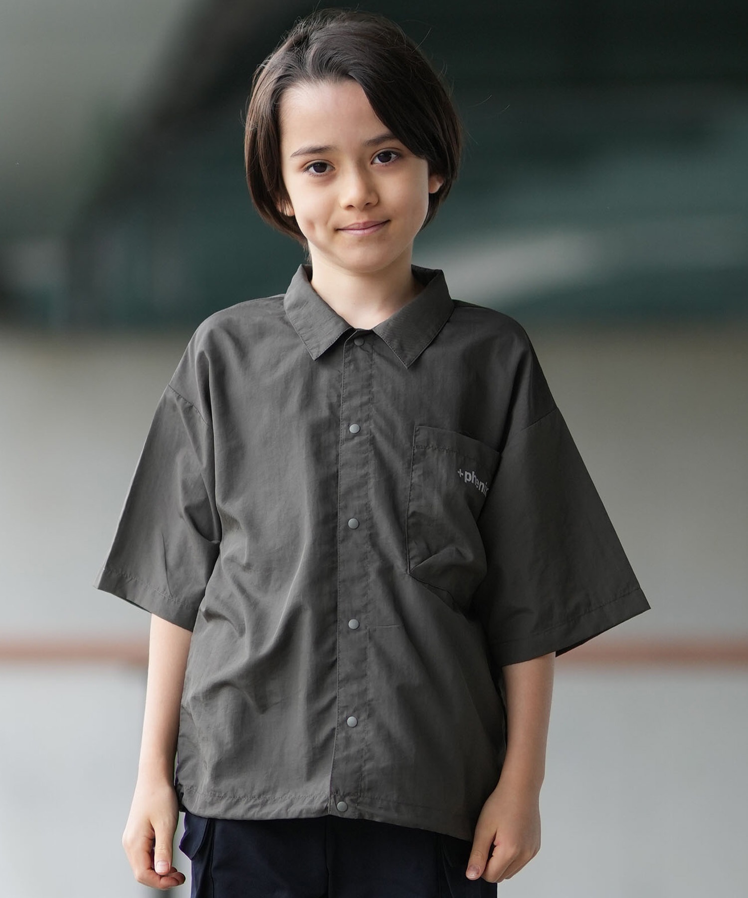 PHENIX フェニックス 半袖 シャツ キッズ ジュニア 子供 軽量ナイロン