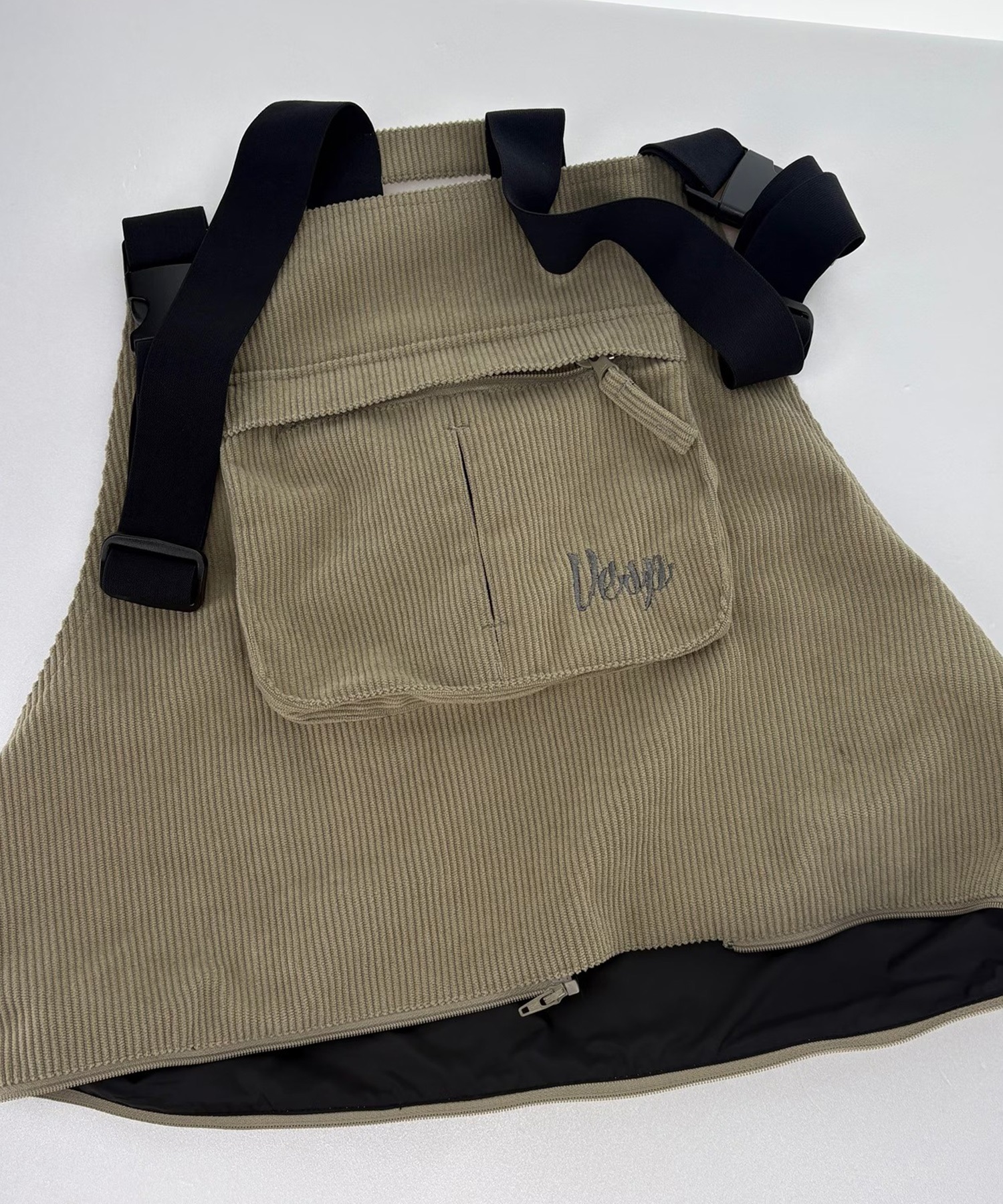 VESP ベスプ コーデュロイワイドジョガービブカーゴパンツ Corduroy