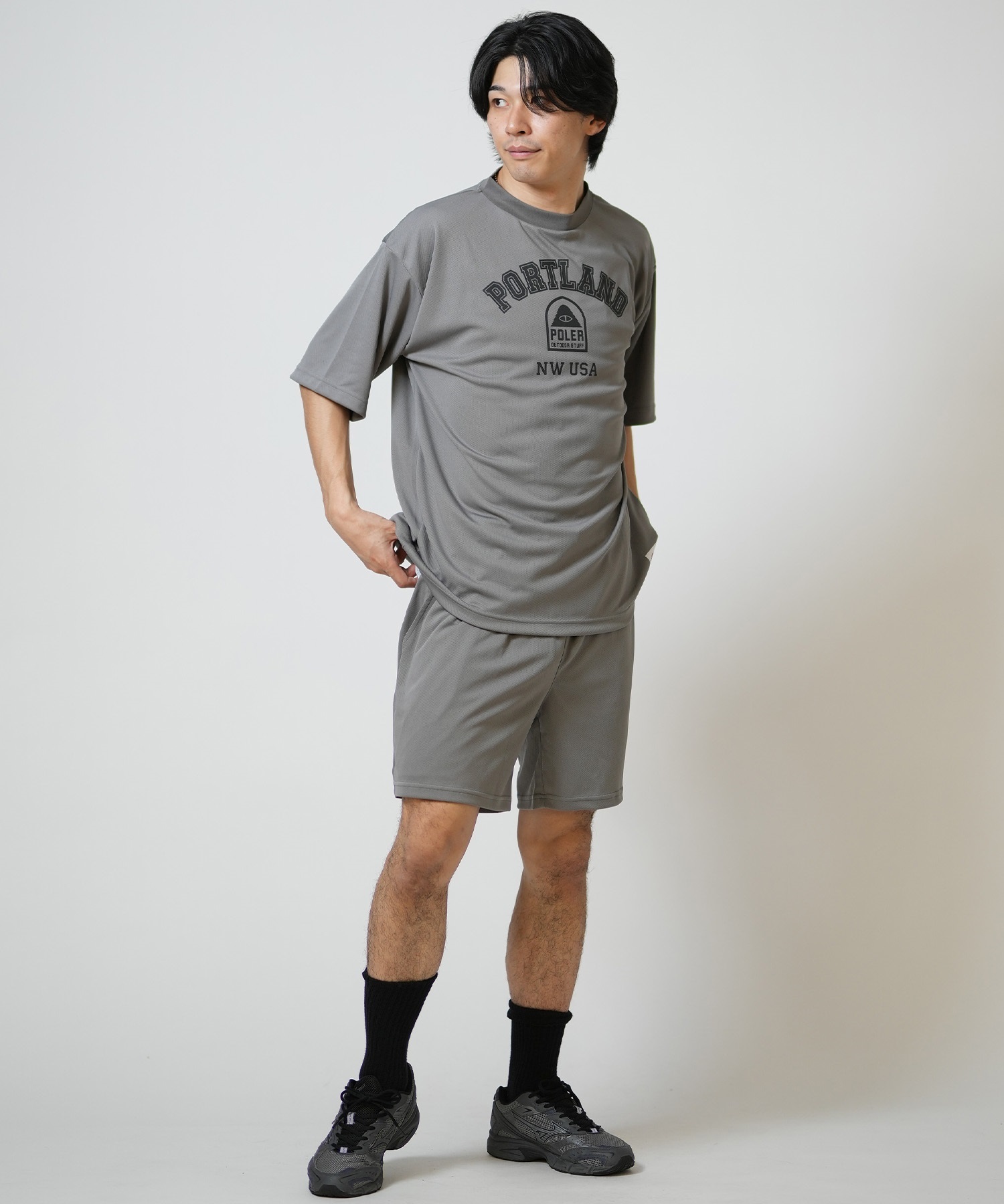 POLER ポーラー 半袖 Tシャツ メンズ 水陸両用 QUICK DRY MESH TEE