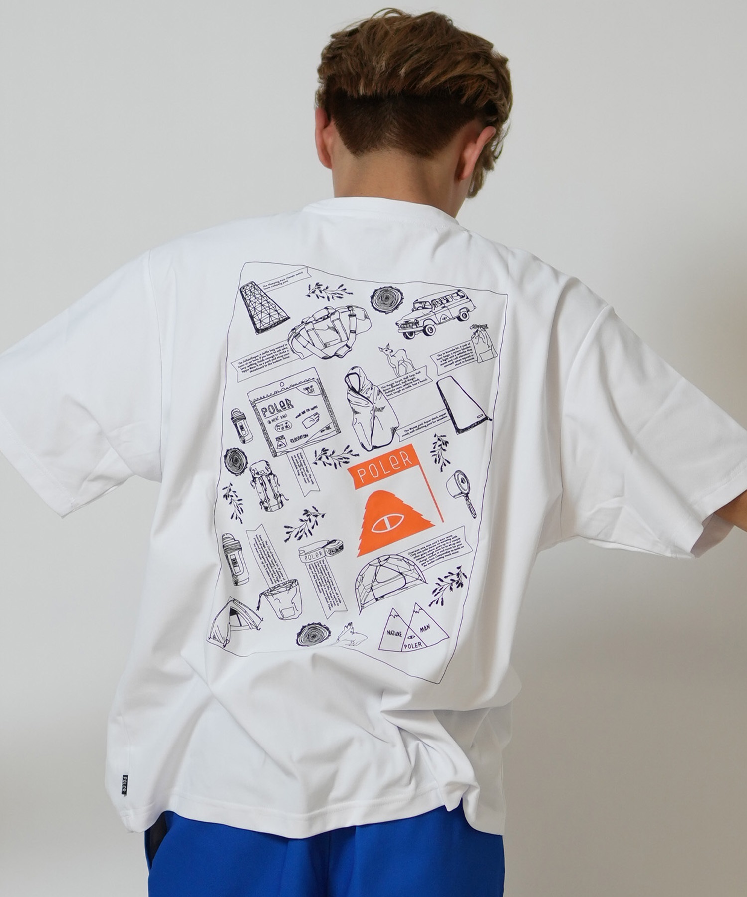 POLER ポーラー 半袖 Tシャツ メンズ UVカット 吸水速乾 耐塩素 SURF