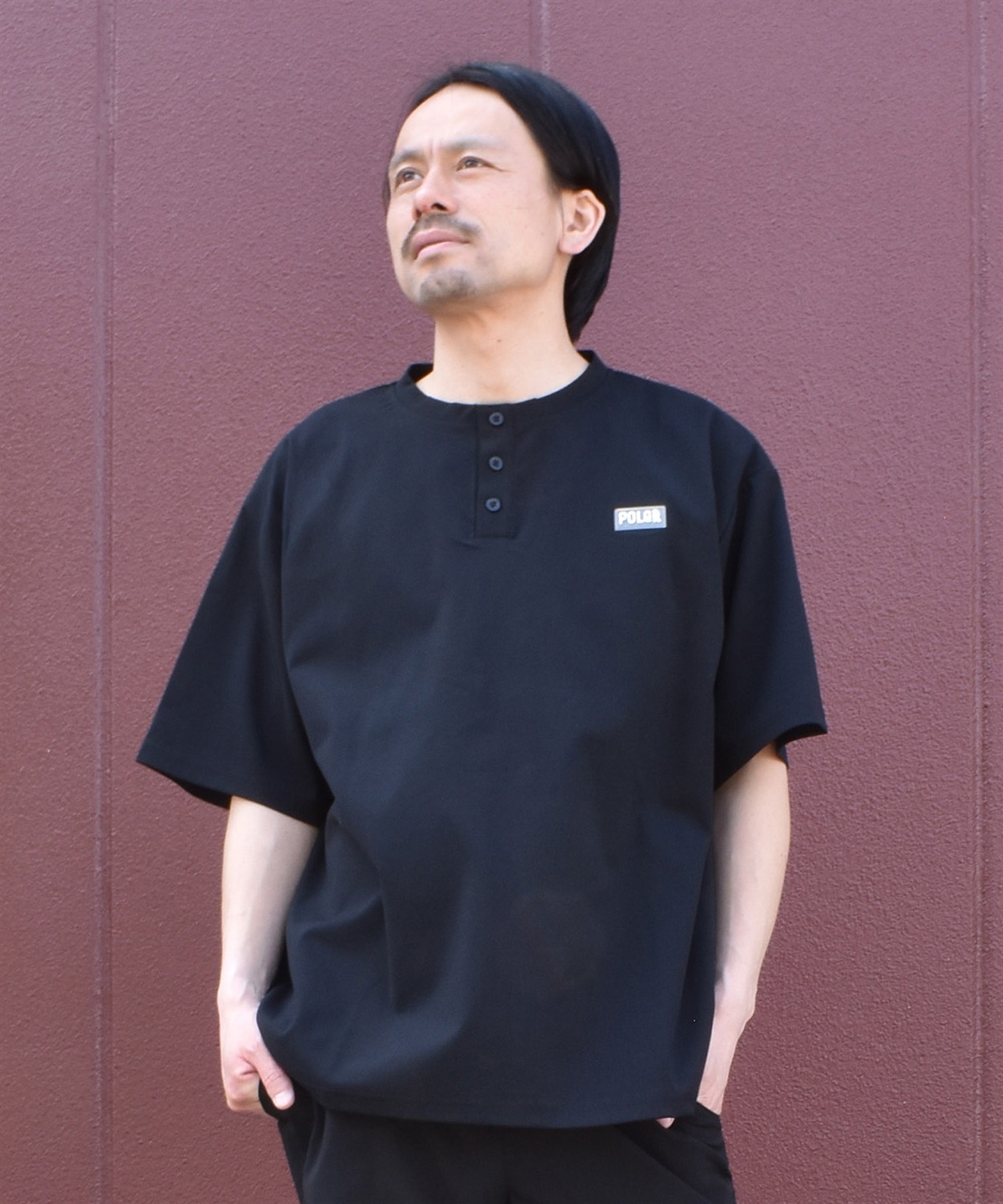 POLER ポーラー 半袖 Tシャツ メンズ 水陸両用 FURRY FONT DRY HENLEY