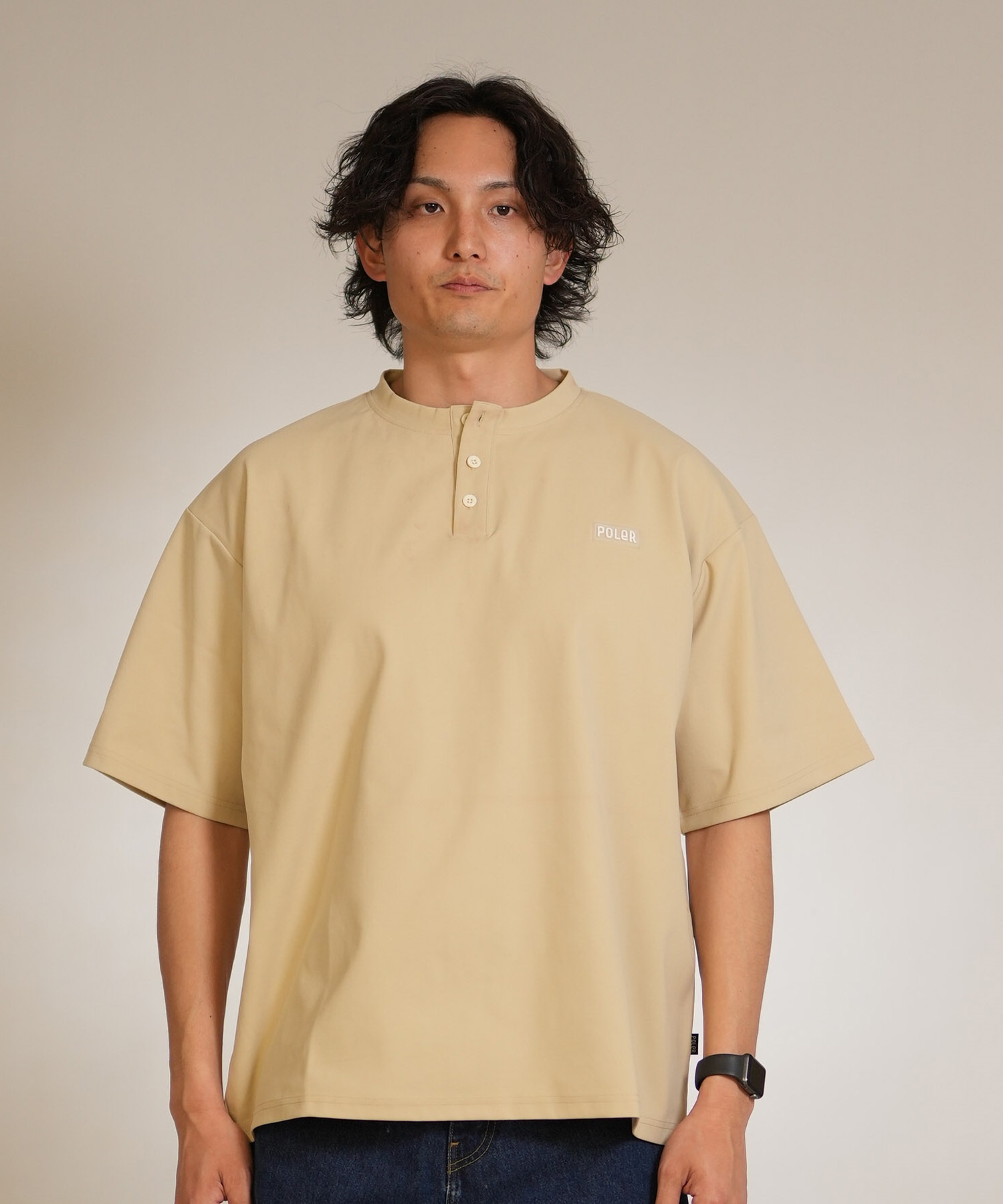POLER ポーラー 半袖 Tシャツ メンズ 水陸両用 FURRY FONT DRY HENLEY