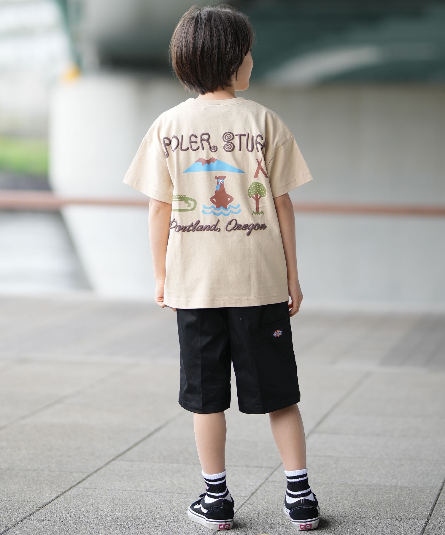 未使用タグ付【希少XLサイズ】FR2 パイルロゴラガーシャツ 太ボーダー 即完売 POLER ポーラー 半袖 Tシャツ キッズ ジュニア 子供 KIDS TOURIST TRAP