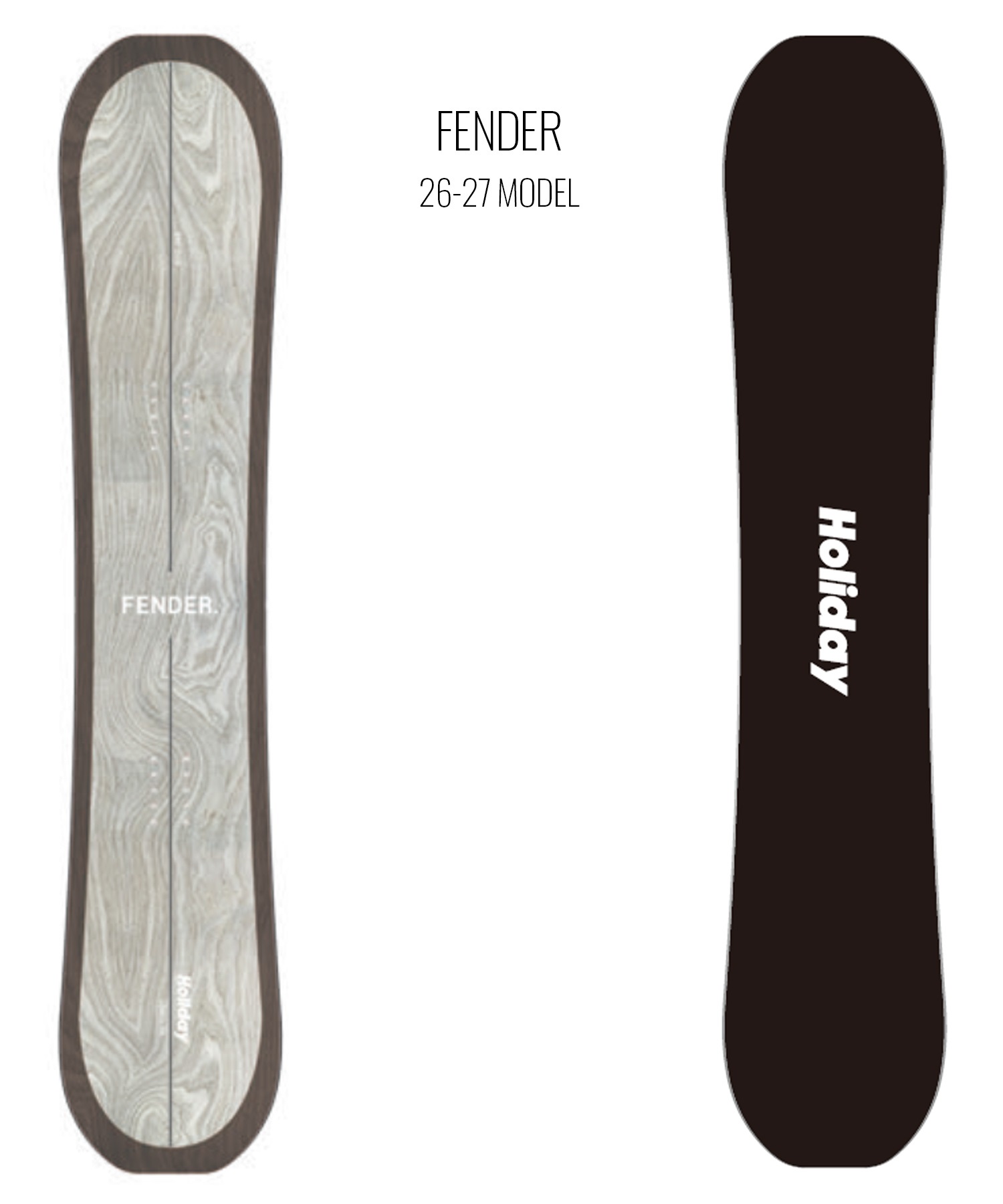 雪板（ダブルピンテール）　150cm HOLIDAY ホリデー フェンダー FENDER スノーボード 板 フルツイン 軽量