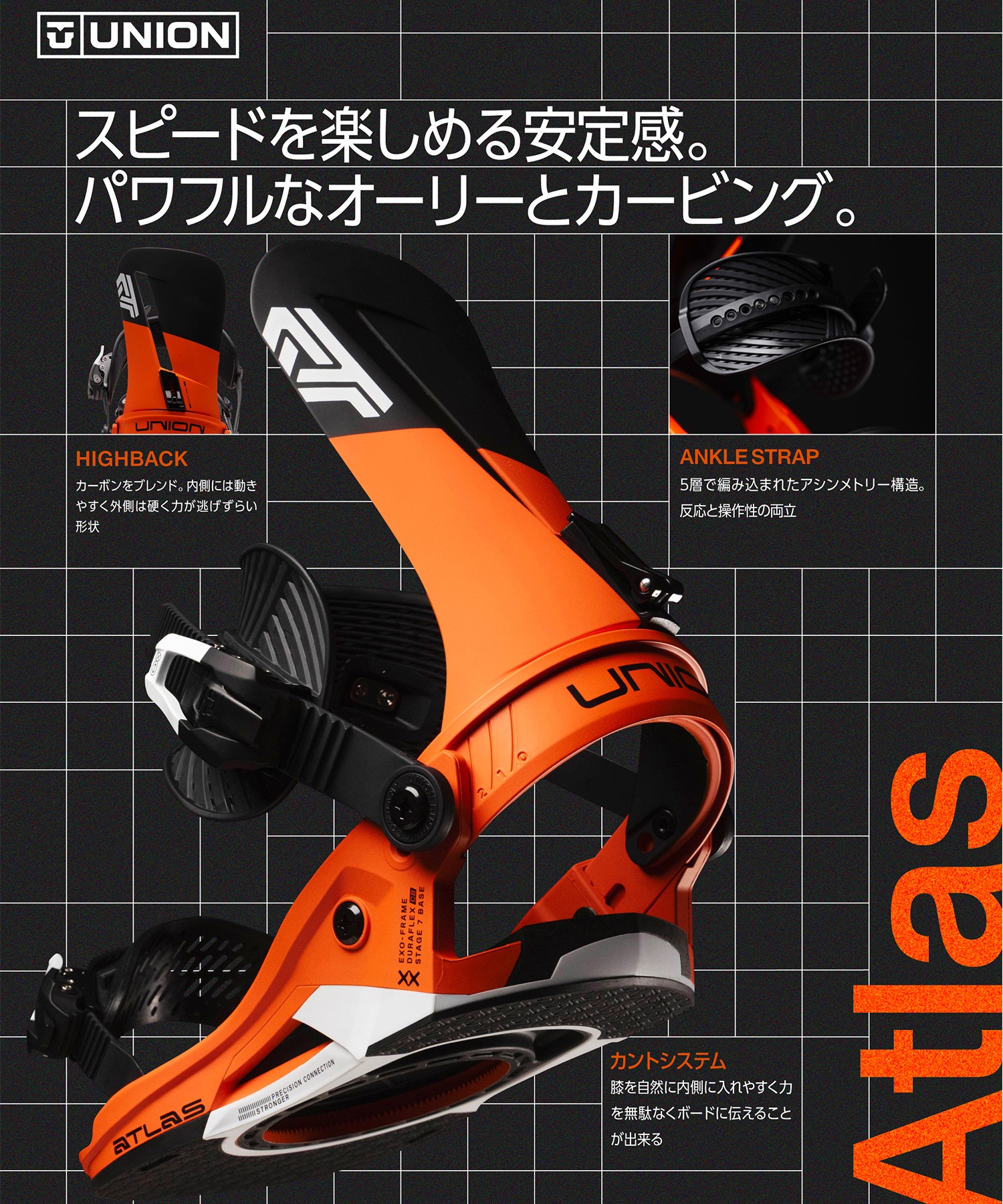 UNION ユニオン アトラス ATLAS スノーボード バインディング