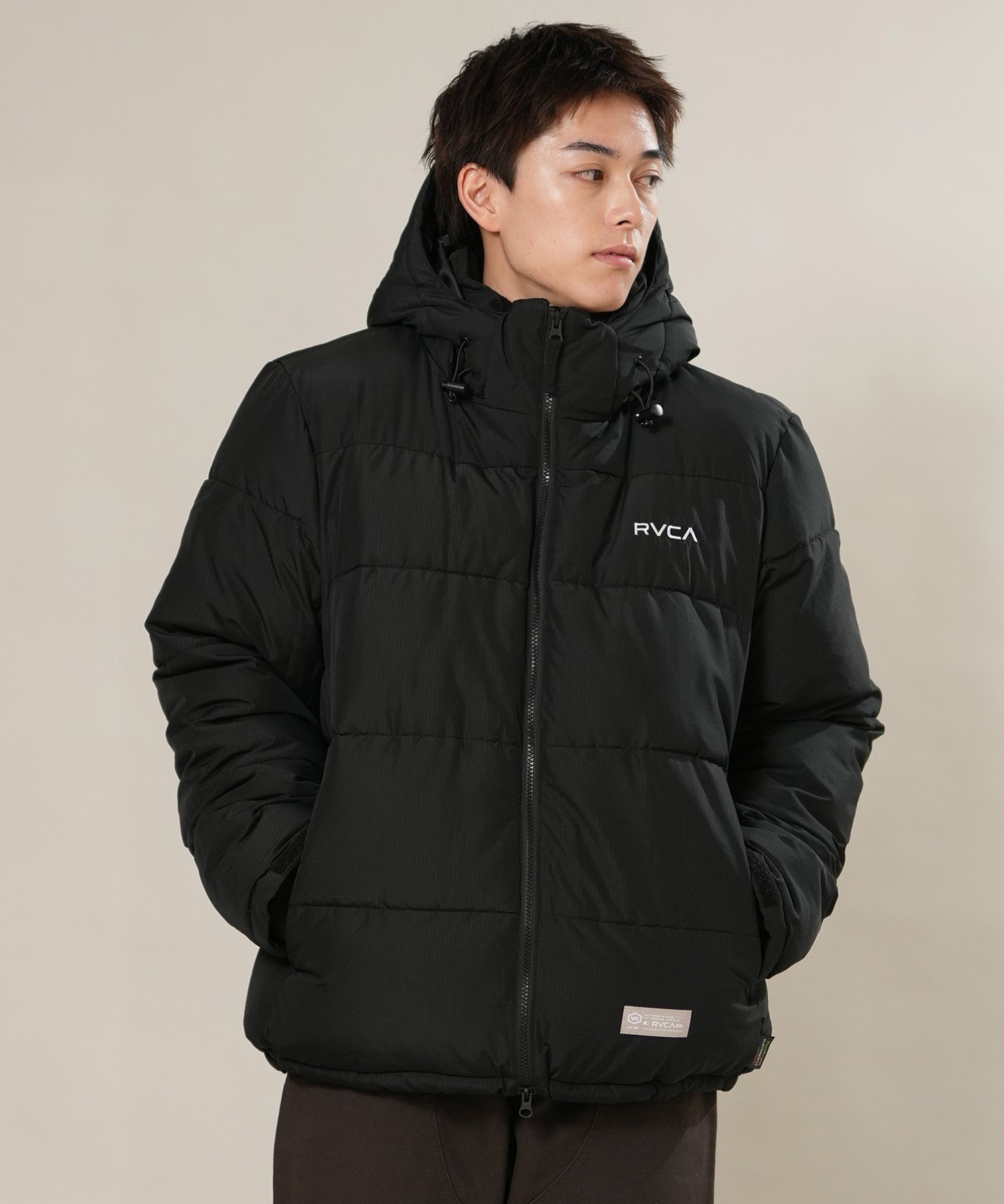 RVCA ルーカ ジャケット メンズ ロゴ バックプリント 中綿 軽量