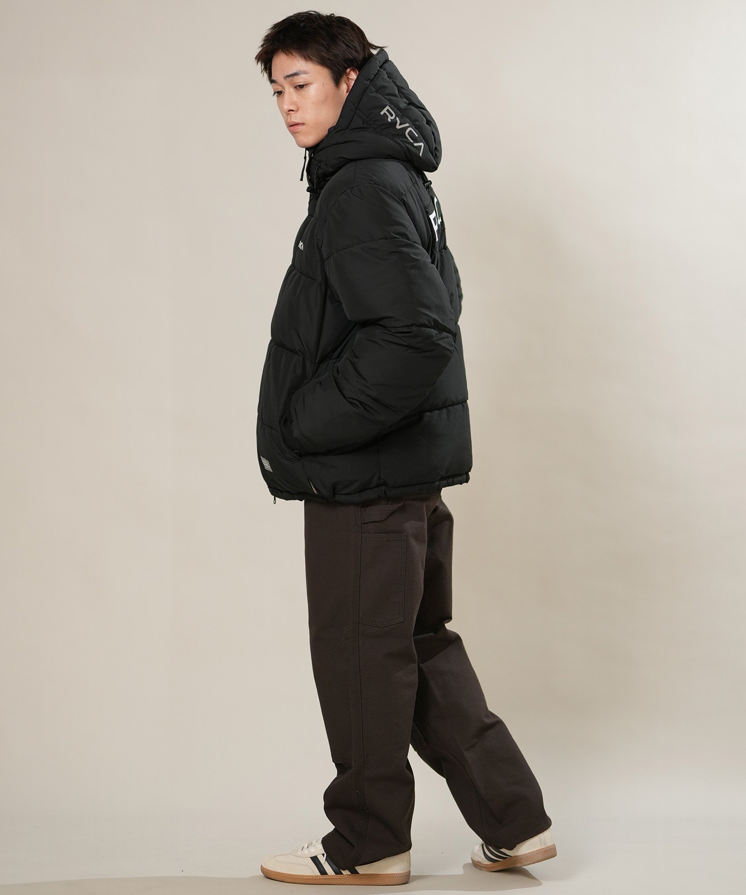 RVCA ルーカ ジャケット メンズ ロゴ バックプリント 中綿 軽量