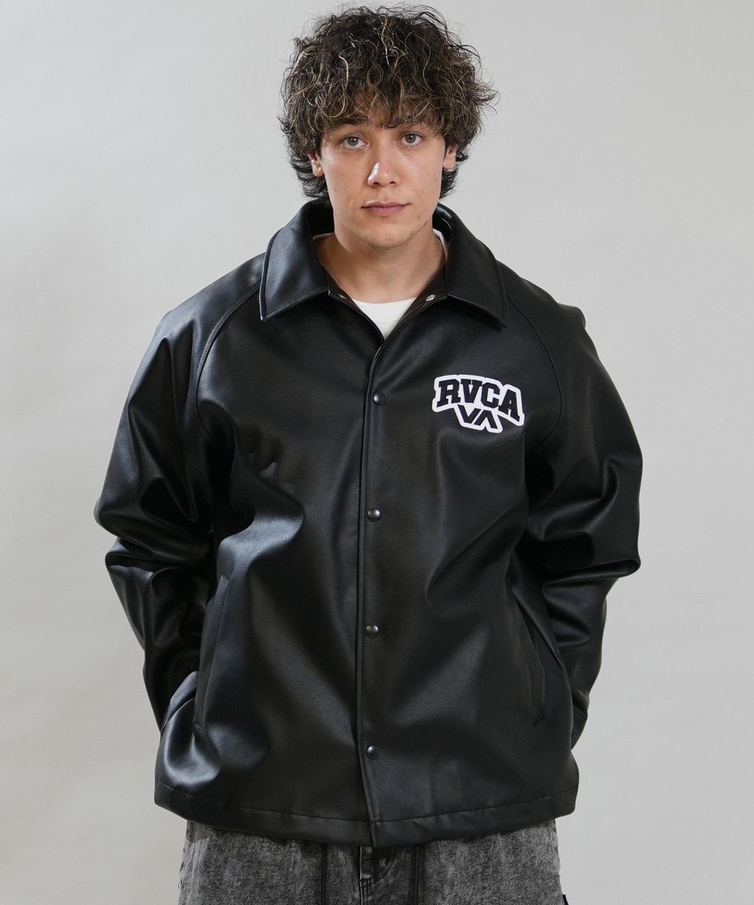 RVCA ルーカ ジャケット メンズ フェイクレザー FAKE LETHER COACH