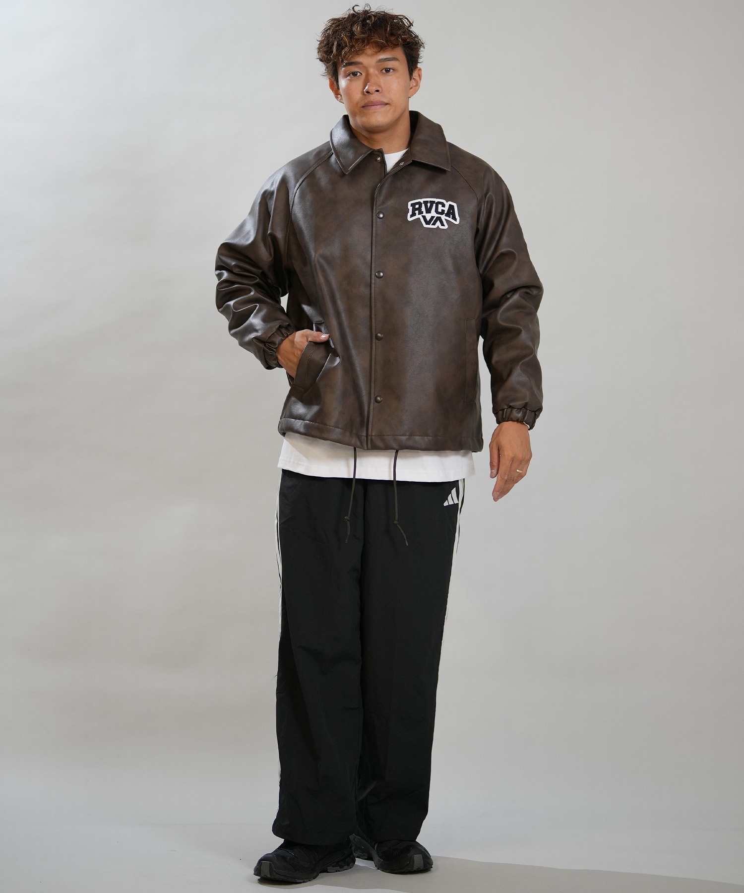 RVCA ルーカ ジャケット メンズ フェイクレザー FAKE LETHER COACH