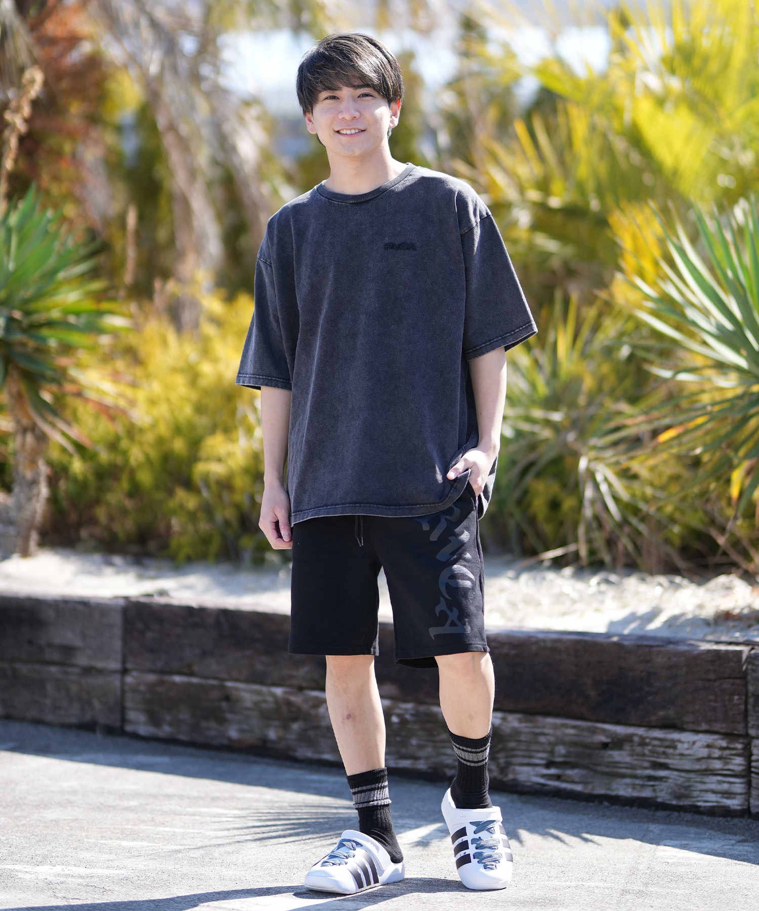RVCA ルーカ 半袖 Tシャツ メンズ ロゴ BACK SIDE ARCH SS BG041210