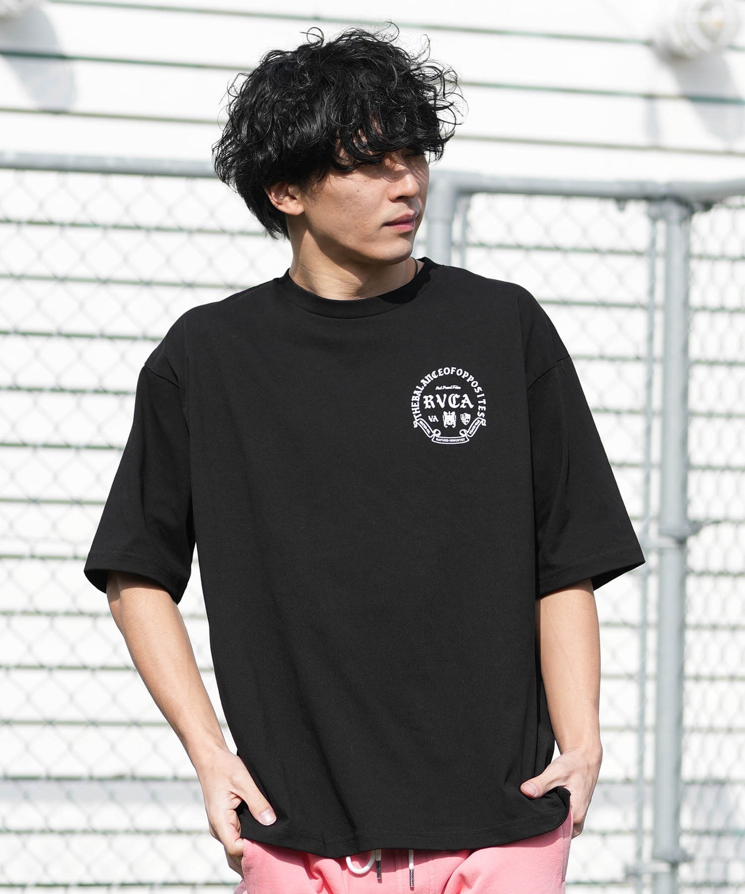 RVCA ルーカ 半袖 Tシャツ メンズ バックプリント CIRCLE BALANCE OE 