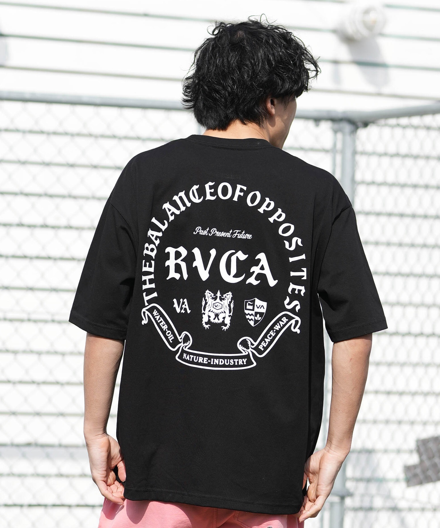 RVCA ルーカ 半袖 Tシャツ メンズ バックプリント CIRCLE BALANCE OE