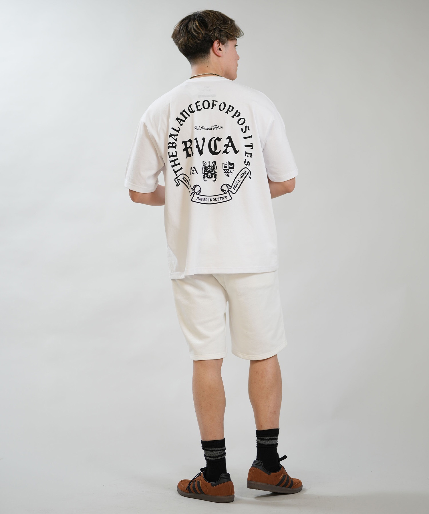 RVCA ルーカ 半袖 Tシャツ メンズ バックプリント CIRCLE BALANCE OE 
