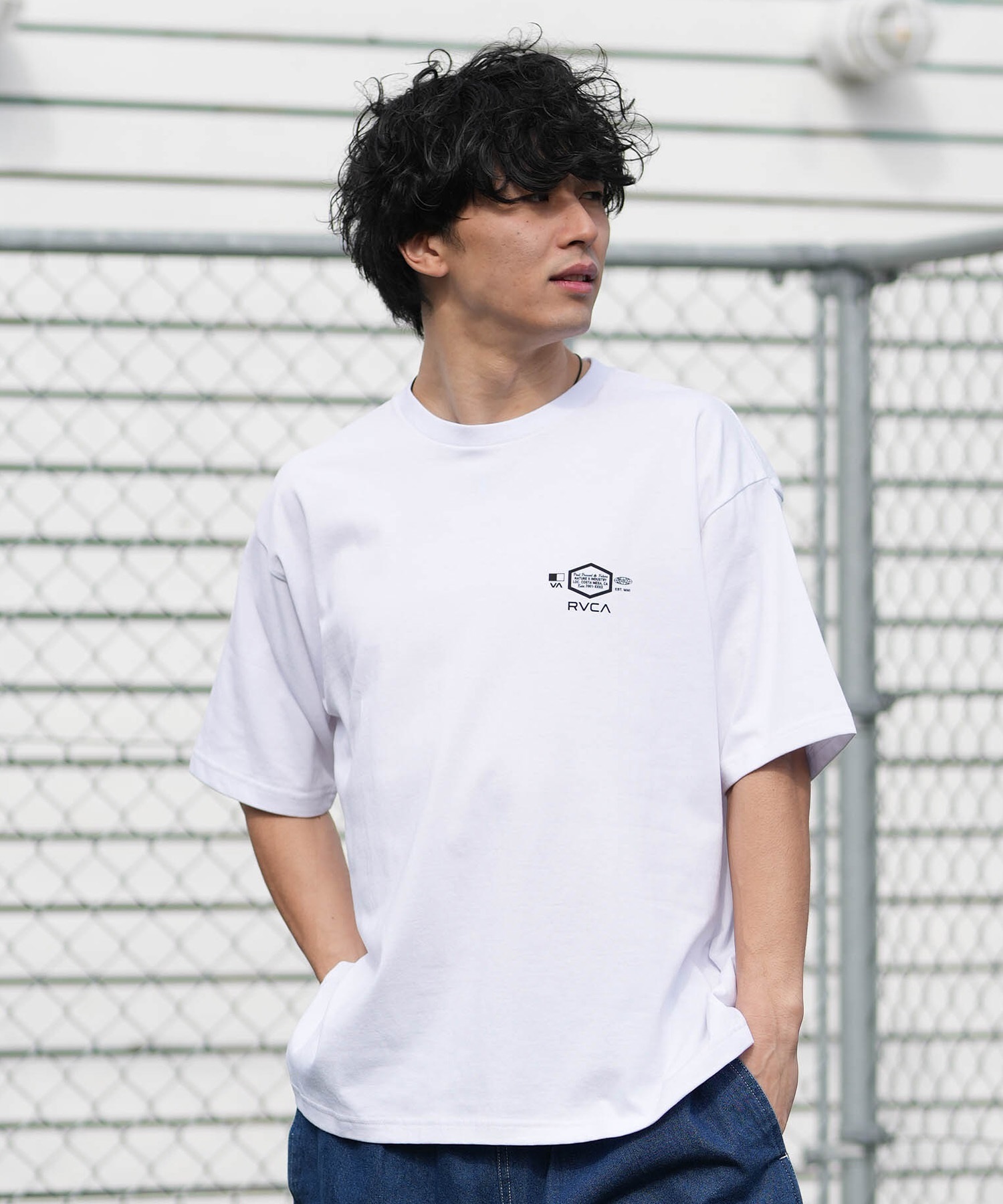 RVCA ルーカ 半袖 Tシャツ メンズ バックプリント BALANCE HEX LINE ST