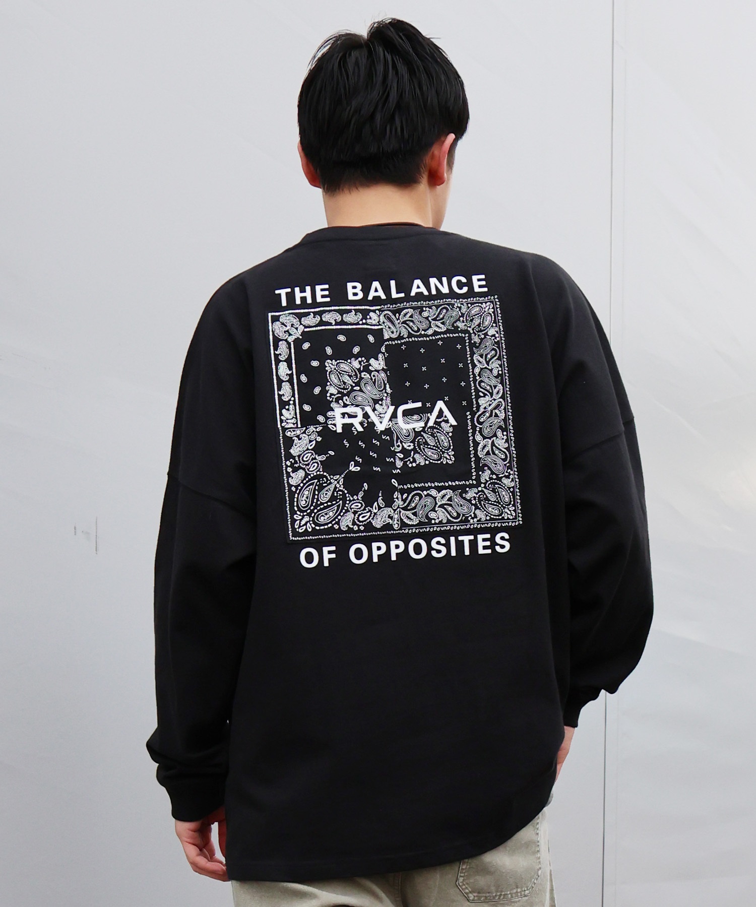 東福岡ロンT RVCA ルーカ 長袖 Tシャツ ロンT メンズ BANDANA BOX LONG T ロンT