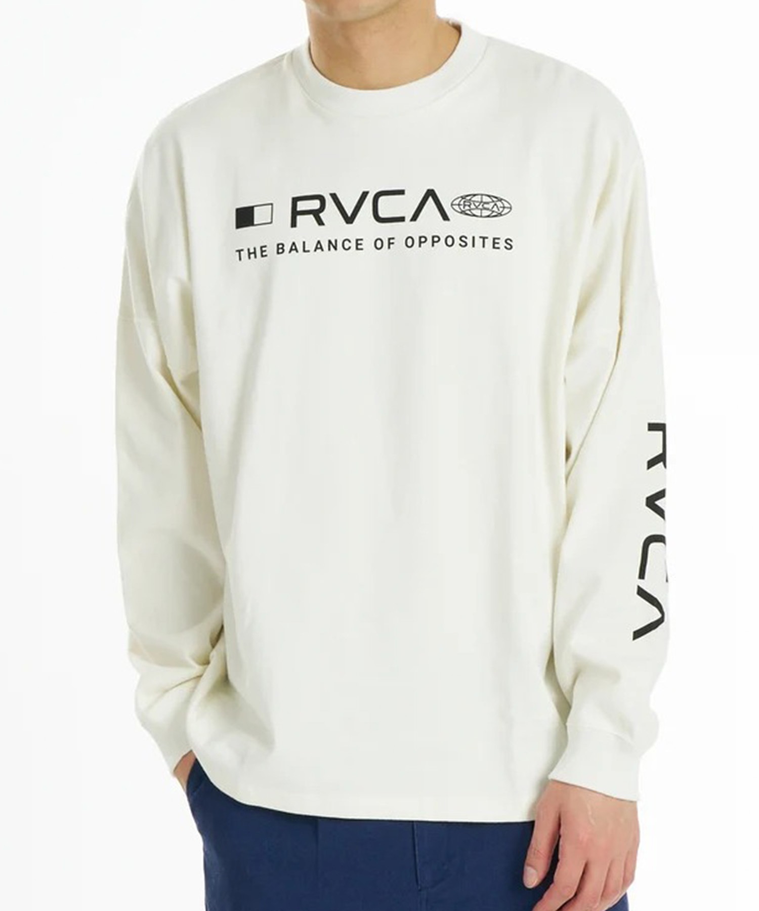 RVCA ルーカ 長袖 Tシャツ ロンT メンズ バックプリント STRAIGHT HEX