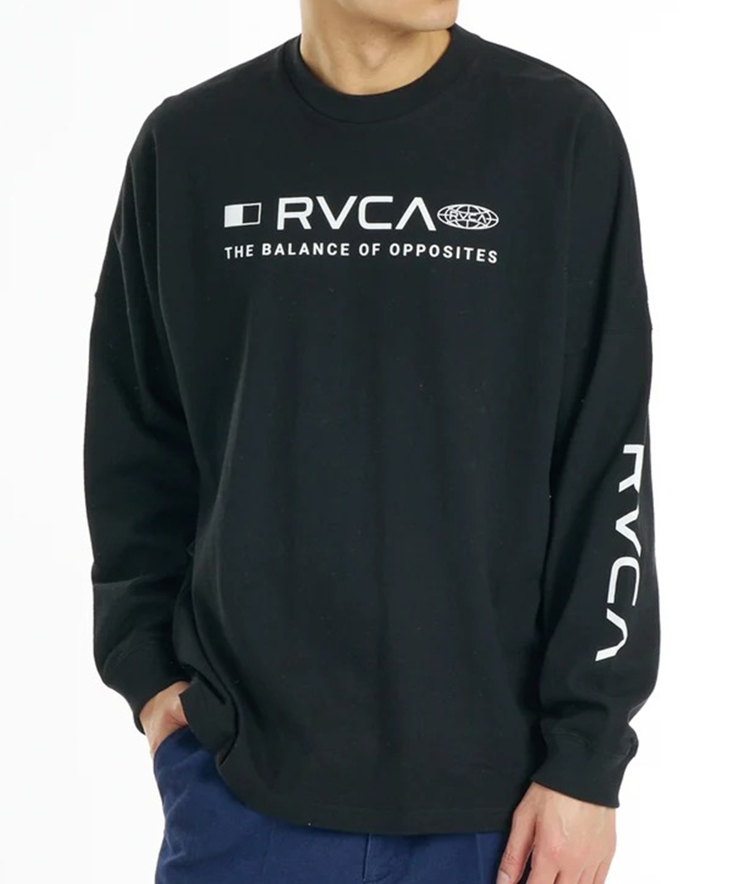 RVCA ルーカ 長袖 Tシャツ ロンT メンズ バックプリント STRAIGHT HEX