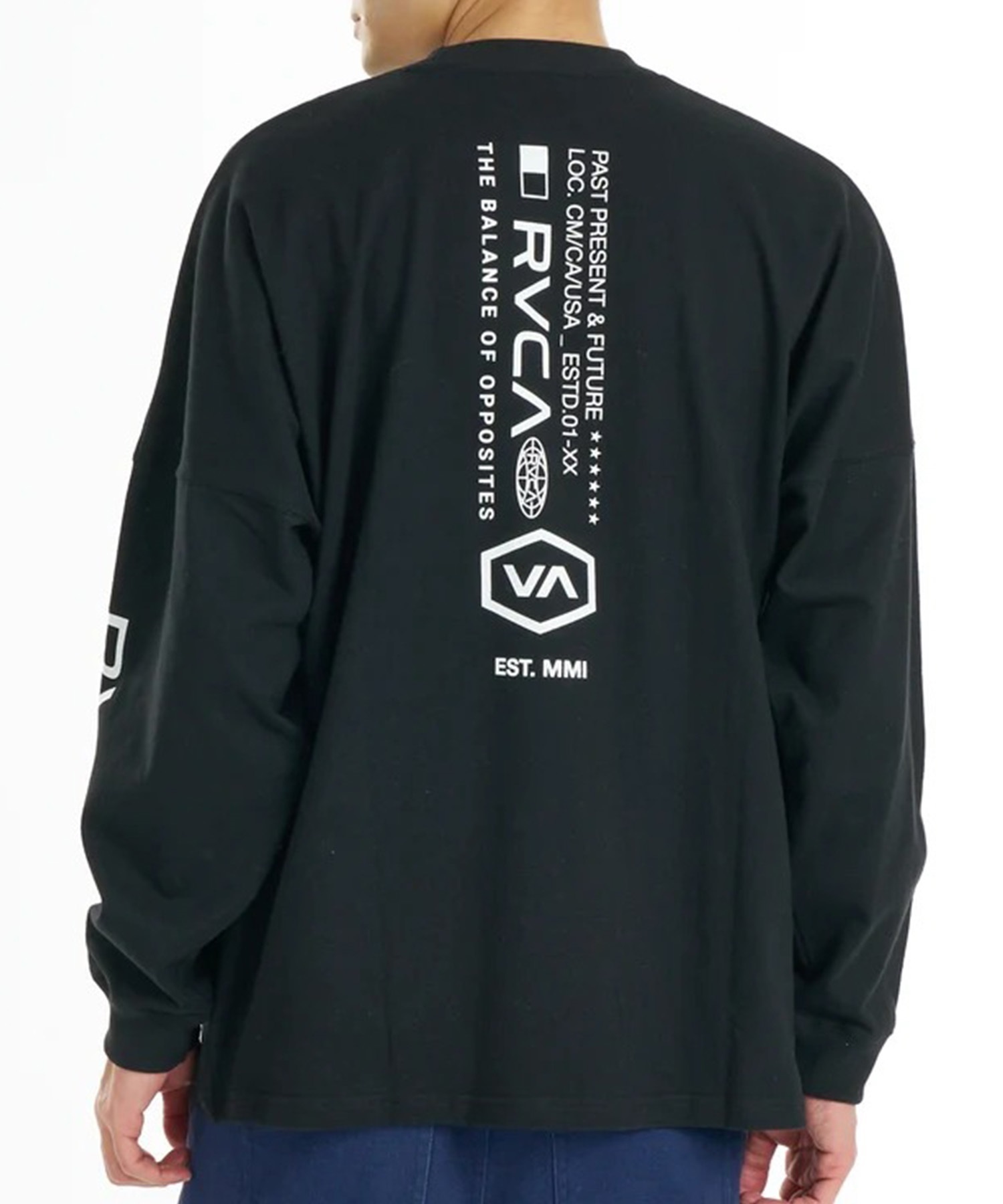 RVCA ルーカ 長袖 Tシャツ ロンT メンズ バックプリント STRAIGHT HEX