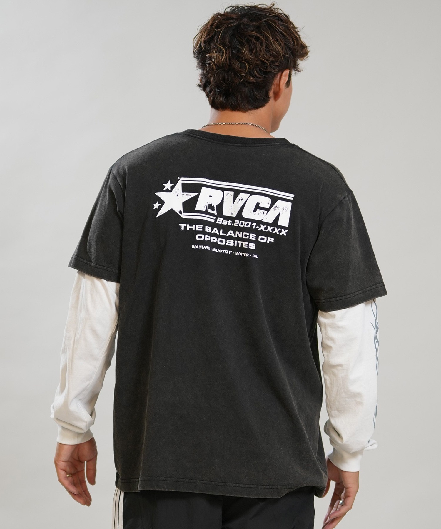 RVCA ルーカ 長袖 Tシャツ ロンT メンズ フェイクレイヤード BANDANA