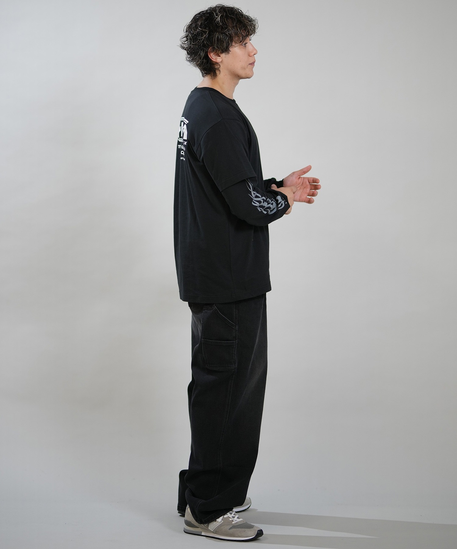RVCA ルーカ 長袖 Tシャツ ロンT メンズ フェイクレイヤード BANDANA