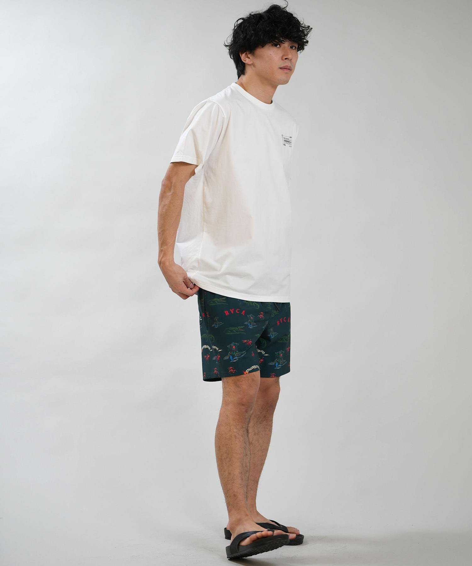 RVCA ルーカ 水着 ラッシュガード 半袖 Tシャツ メンズ UVカット 吸水