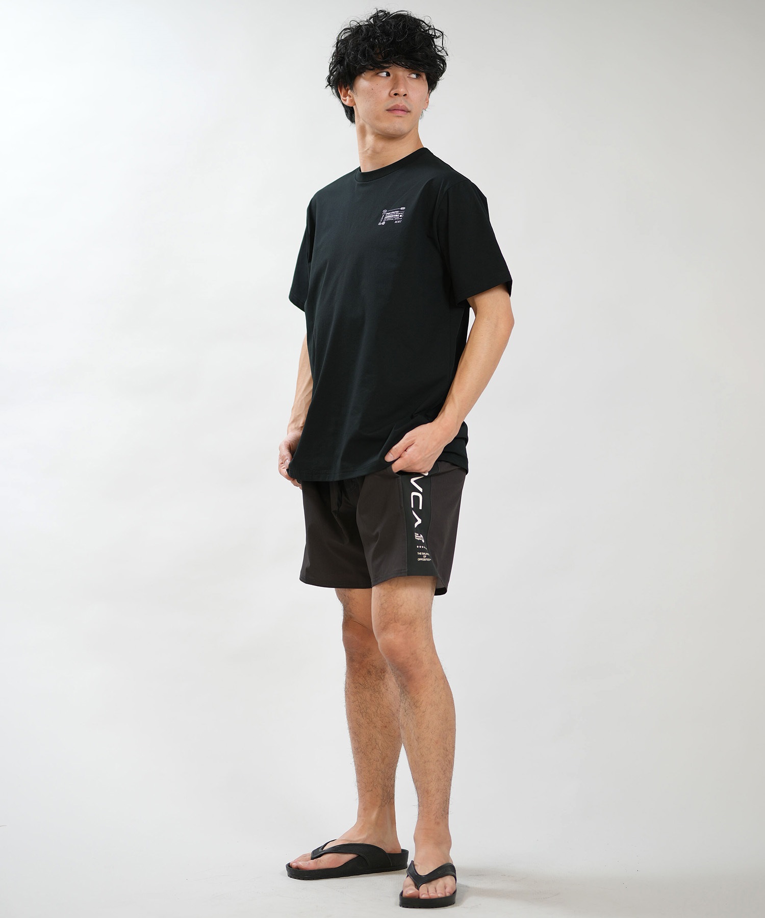 RVCA ルーカ 水着 ラッシュガード 半袖 Tシャツ メンズ UVカット 吸水