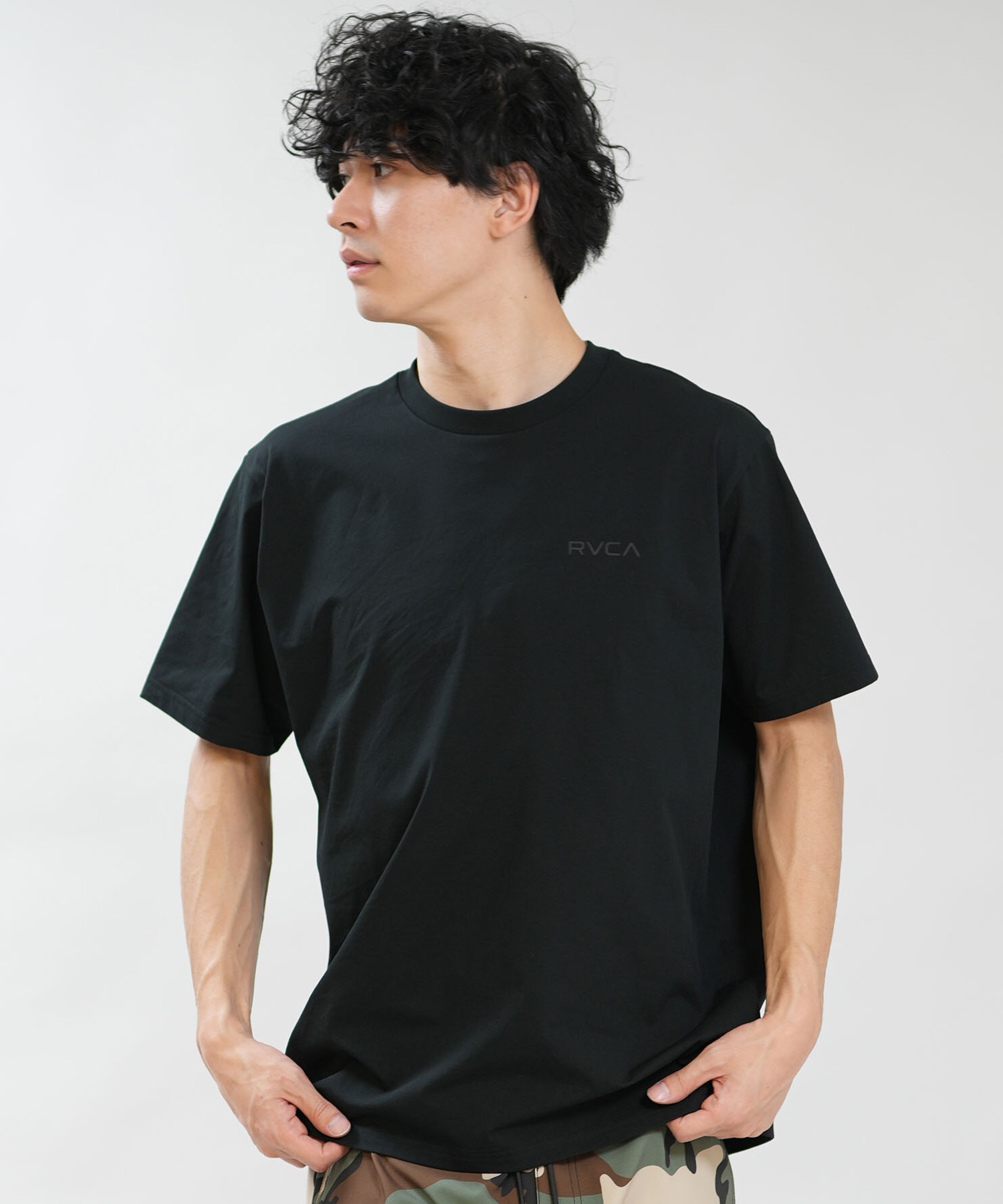 RVCA ルーカ 水着 ラッシュガード 半袖 Tシャツ メンズ UVカット 吸水