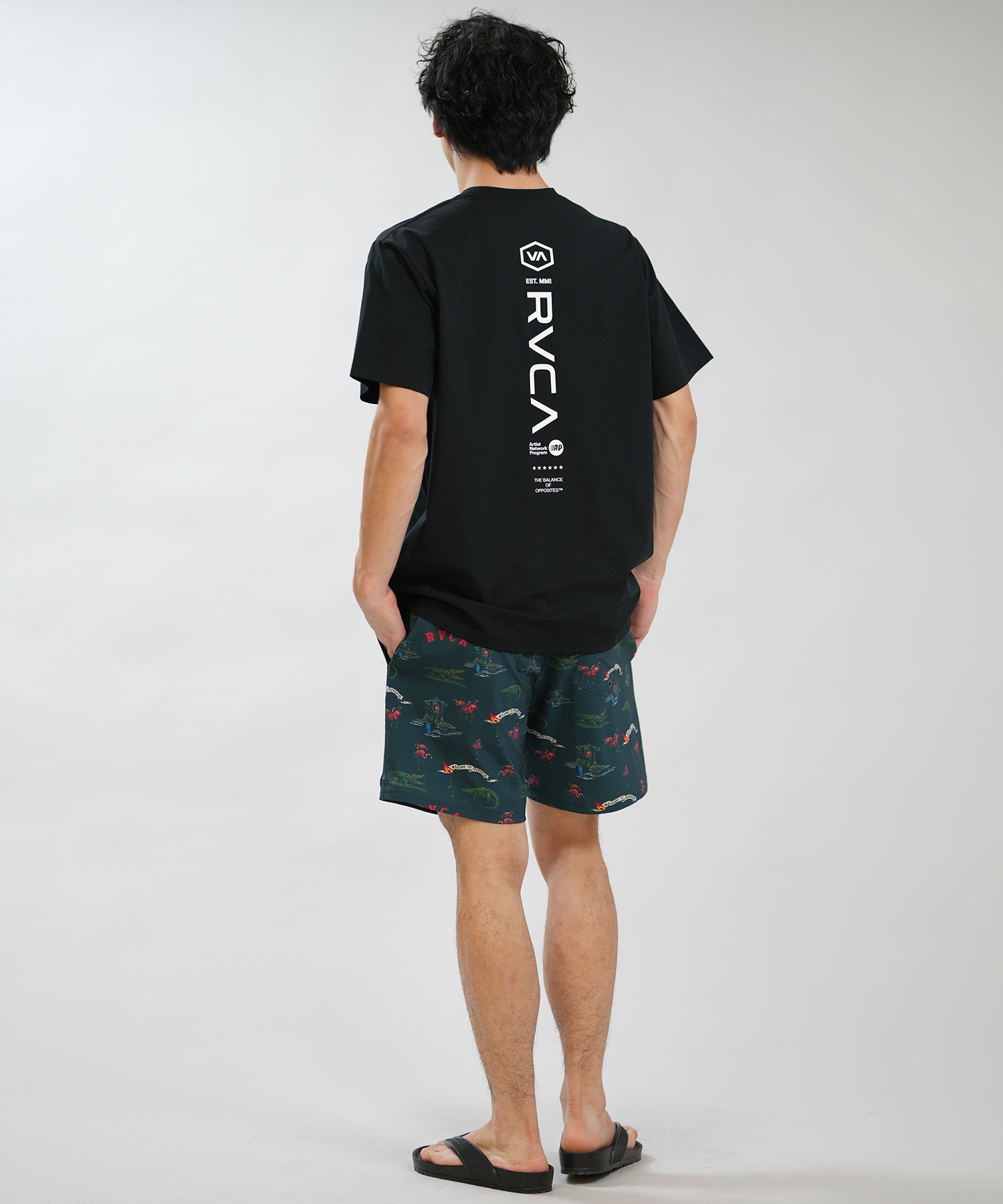 RVCA ルーカ 水着 ラッシュガード 半袖 Tシャツ メンズ UVカット 吸水