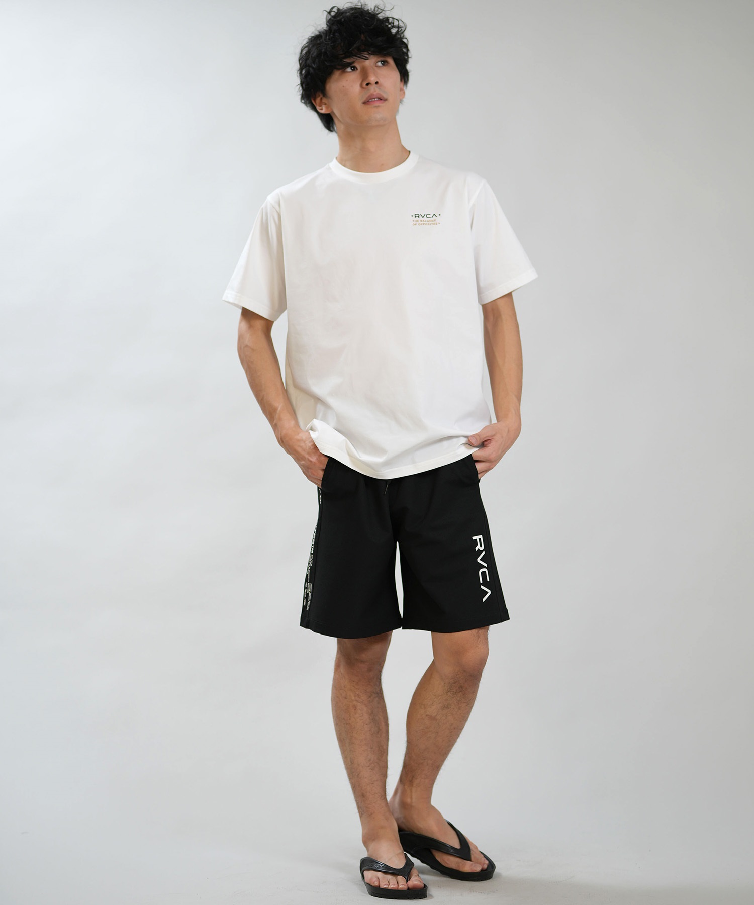 RVCA ルーカ 水着 ラッシュガード 半袖 Tシャツ メンズ UVカット 吸水