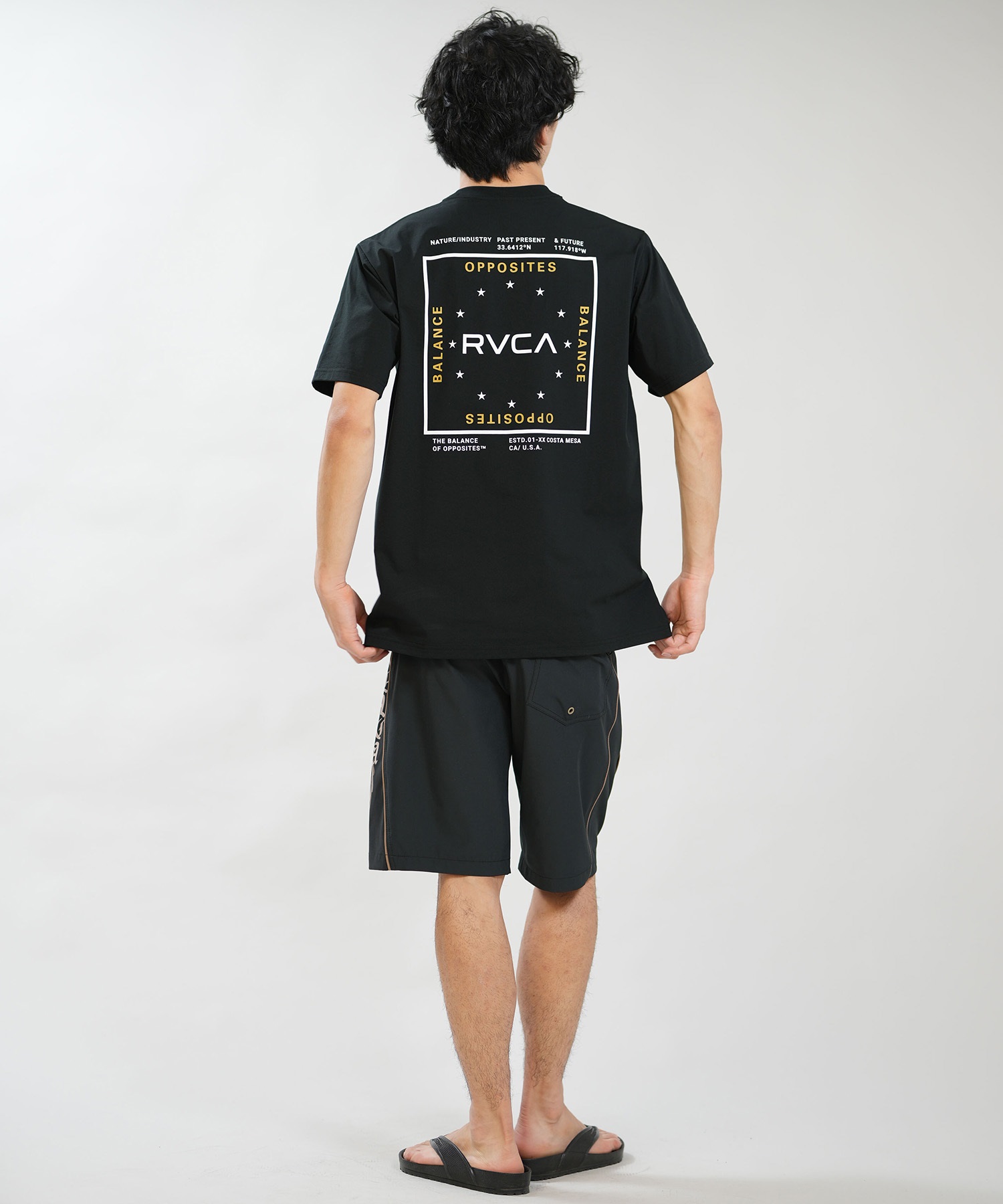 RVCA ルーカ 水着 ラッシュガード 半袖 Tシャツ メンズ UVカット 吸水