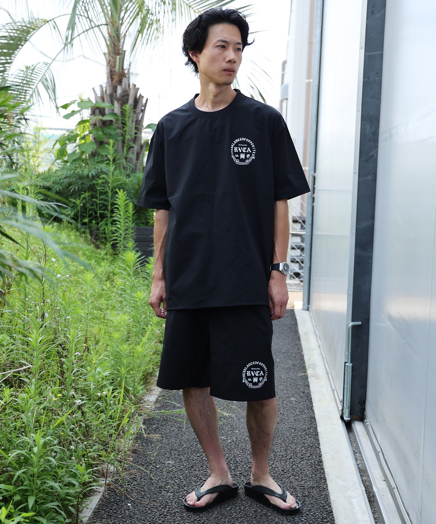 RVCA ルーカ 水着 ラッシュガード 半袖 Tシャツ メンズ 水陸両用 ロゴ