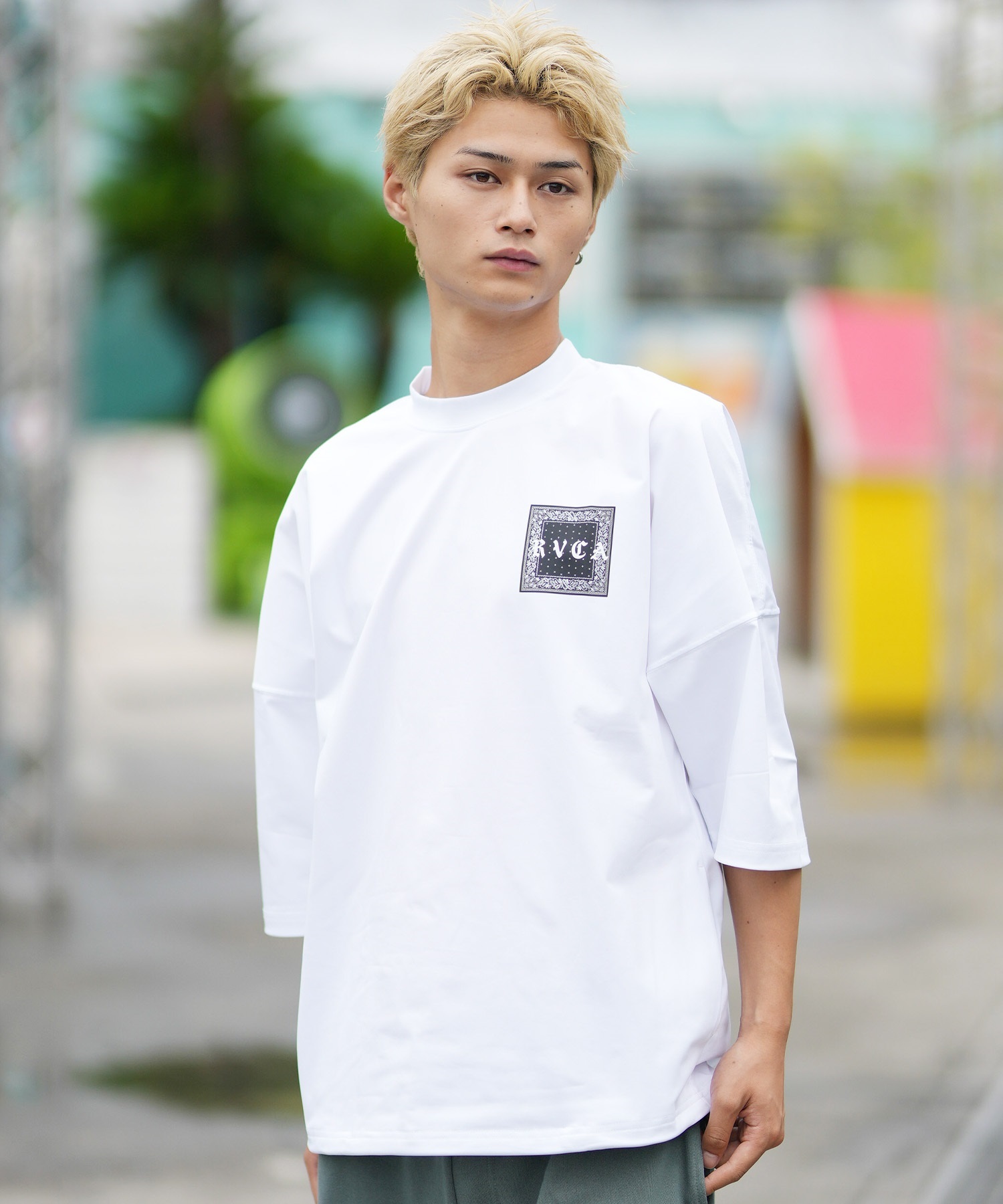 RVCA ルーカ 水着 ラッシュガード 半袖 Tシャツ メンズ BANDANA OE
