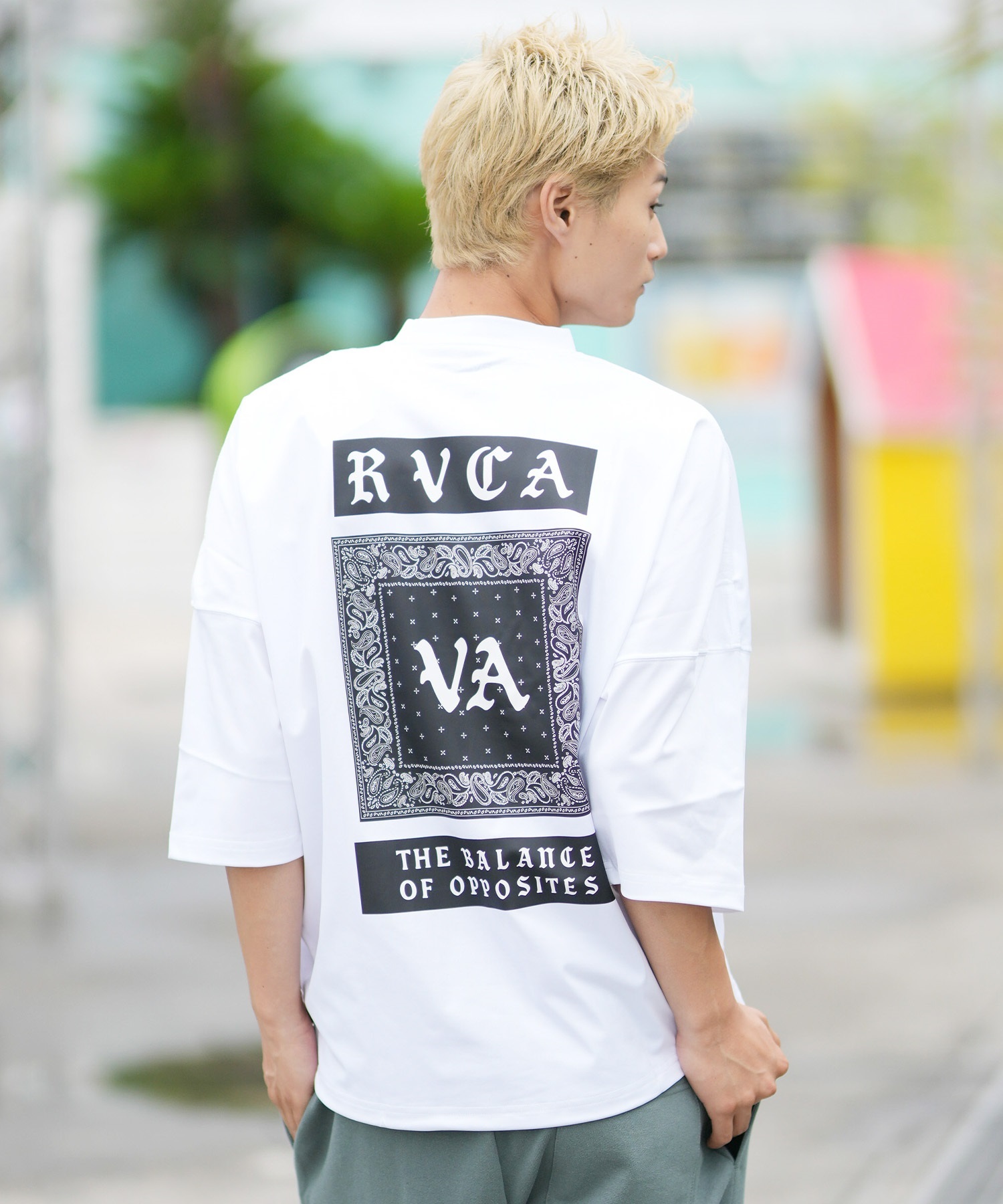 RVCA ルーカ 水着 ラッシュガード 半袖 Tシャツ メンズ BANDANA OE