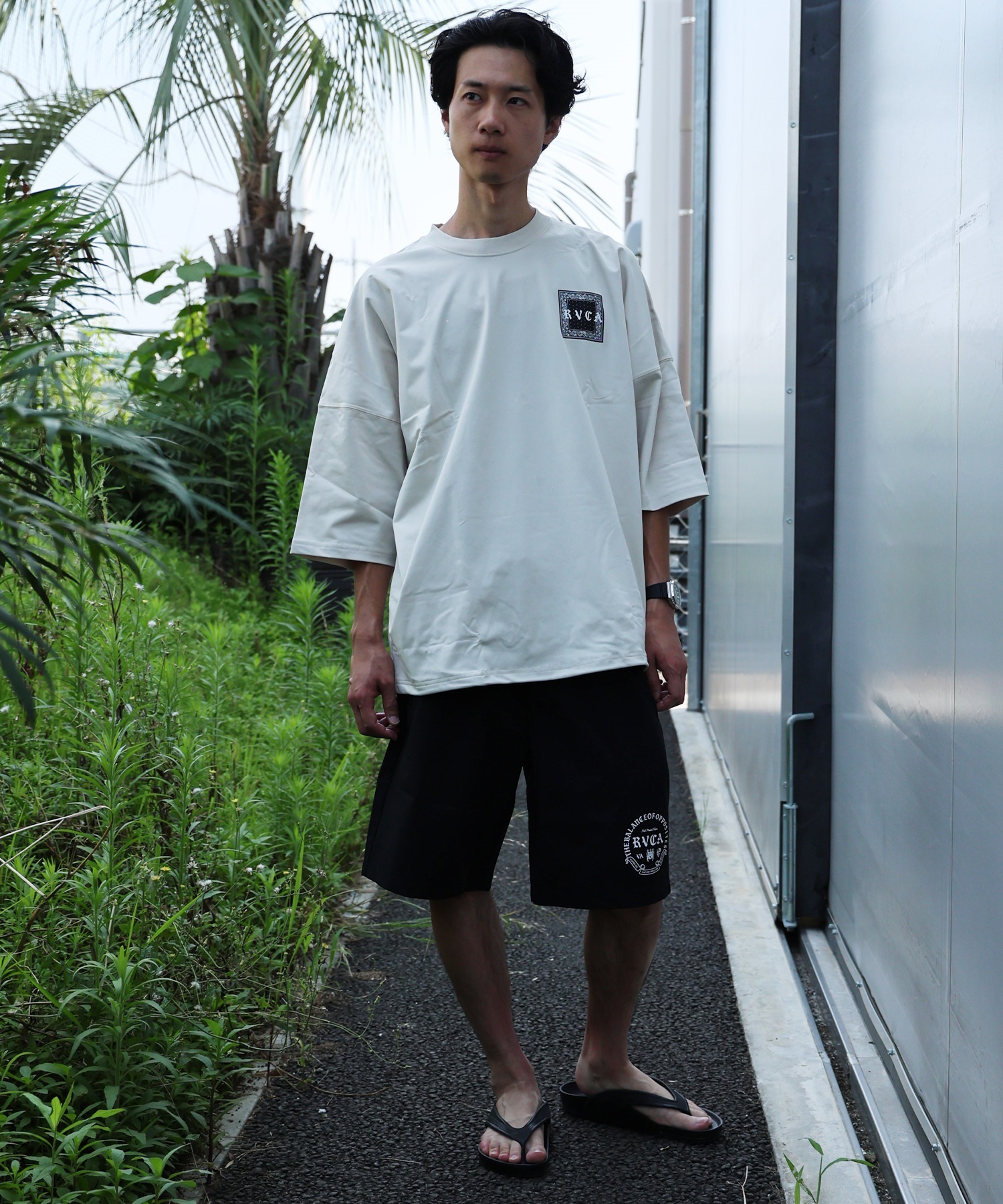 RVCA ルーカ 水着 ラッシュガード 半袖 Tシャツ メンズ BANDANA OE