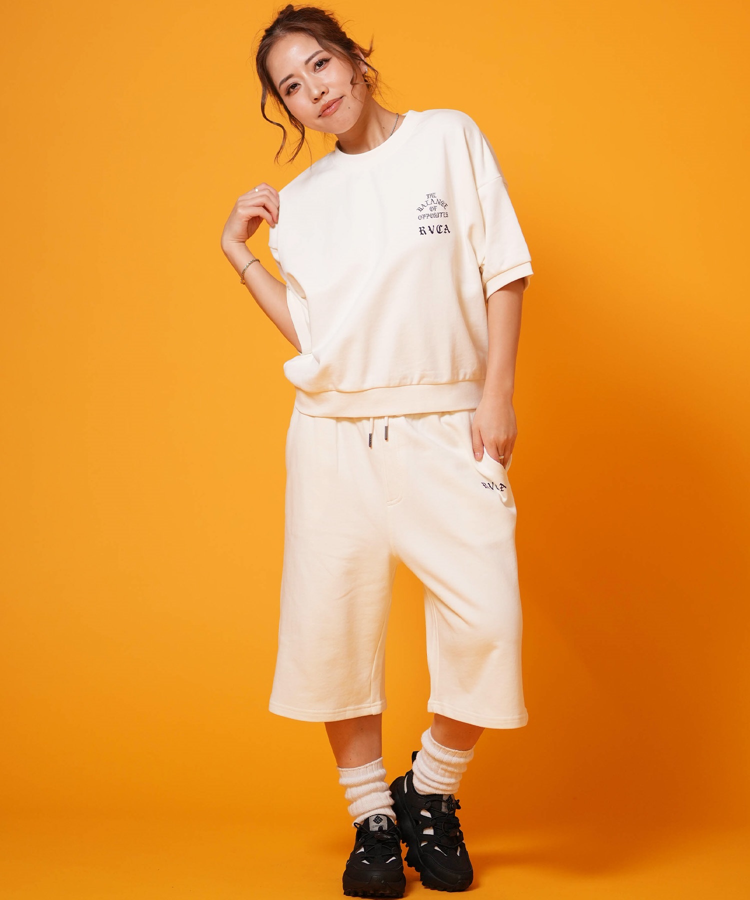 RVCA ルーカ 半袖 Tシャツ トレーナー スウェット レディース バック