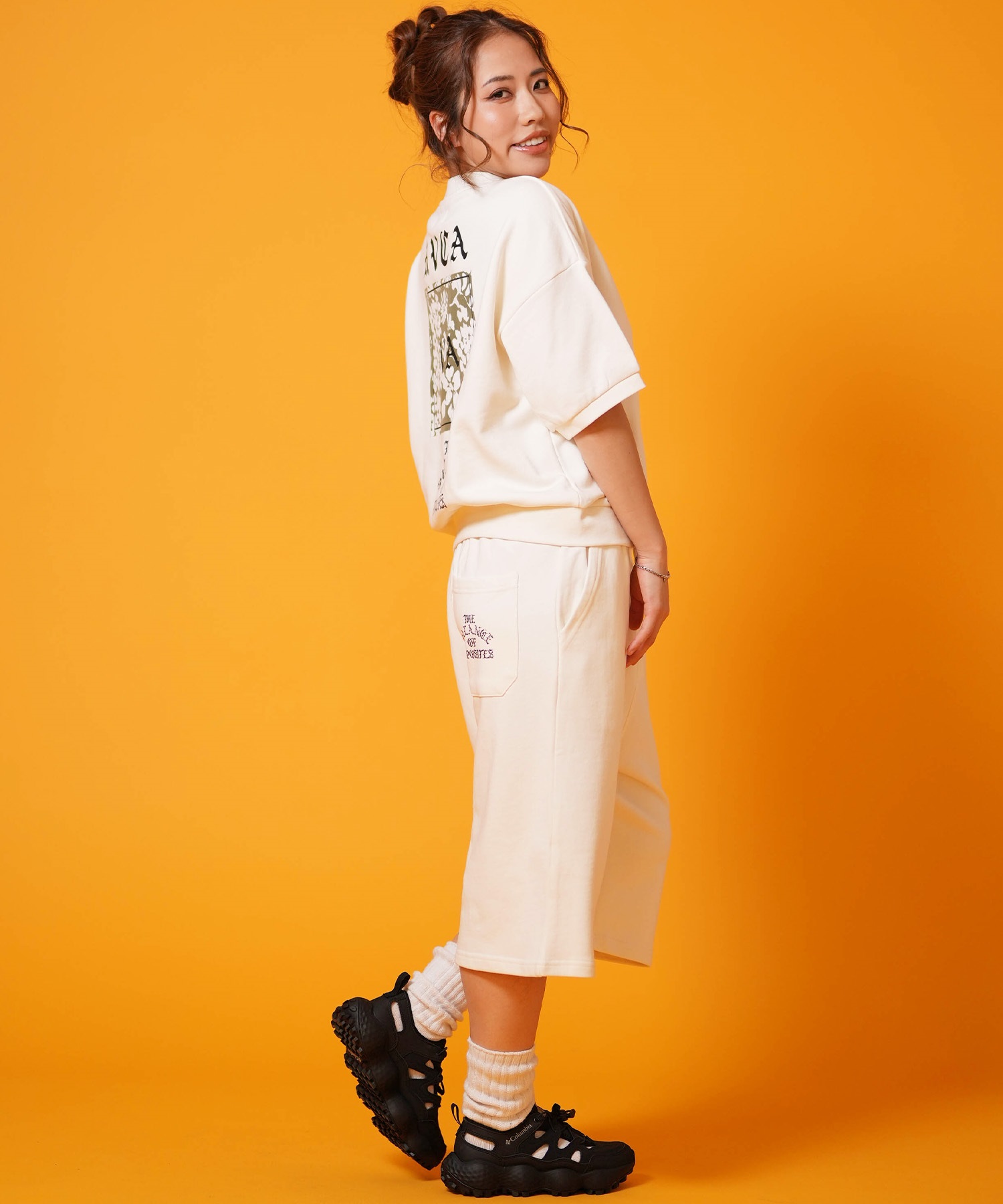 RVCA ルーカ 半袖 Tシャツ トレーナー スウェット レディース バック