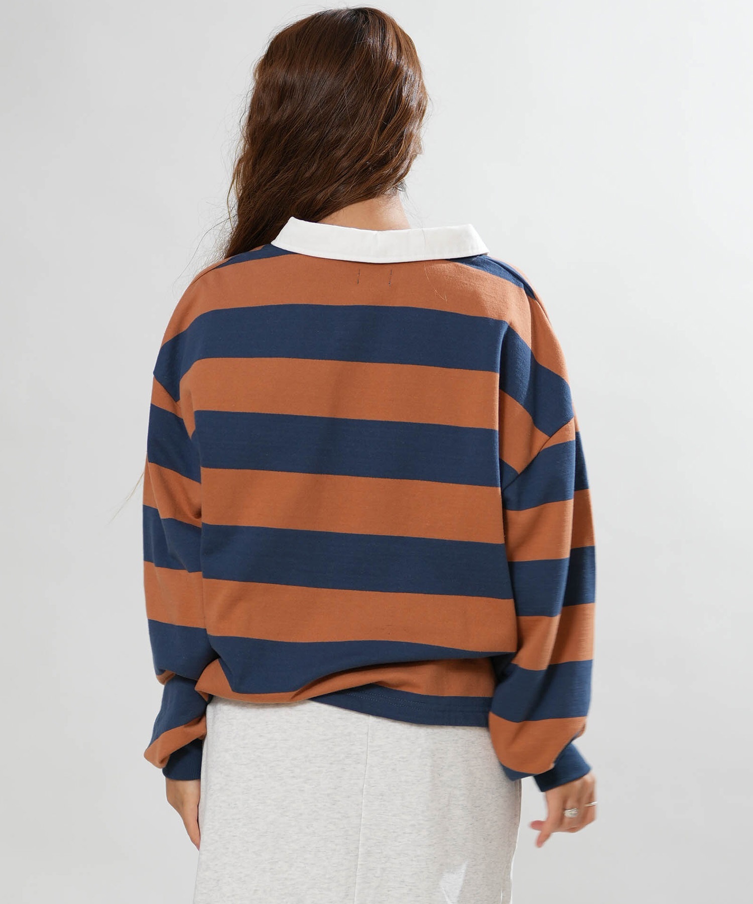 RVCA ルーカ 長袖 Tシャツ ロンT レディース ボーダー CROPPED RUGBY