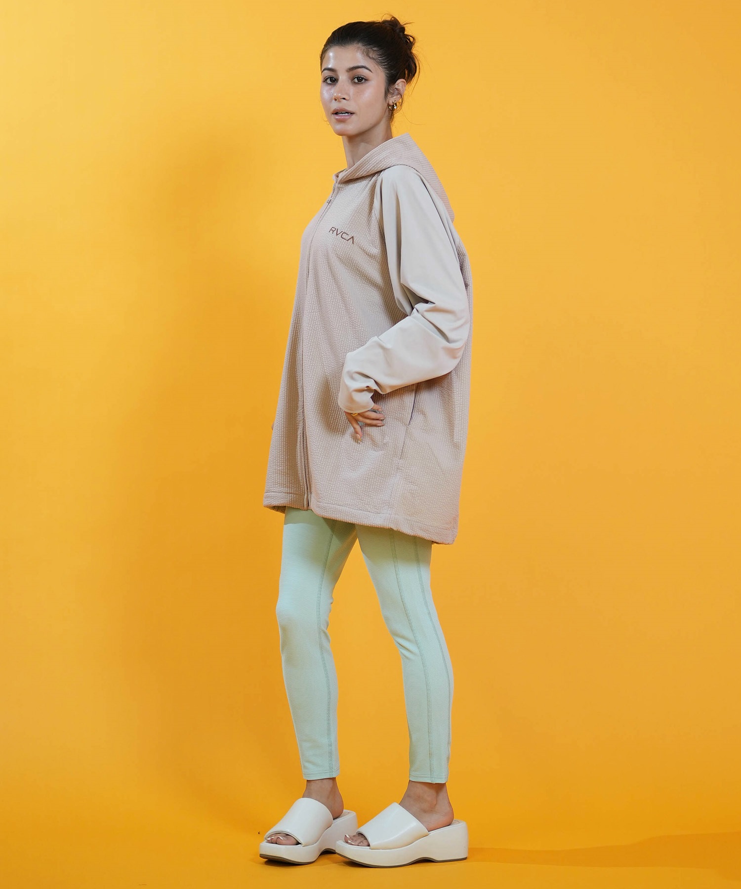 RVCA ルーカ 水着 ラッシュガード ジップアップ パーカー レディース