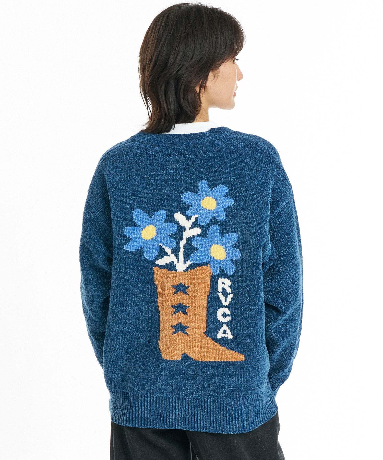RVCA ルーカ カーディガン レディース モールニット JQ CARDIGAN KNIT