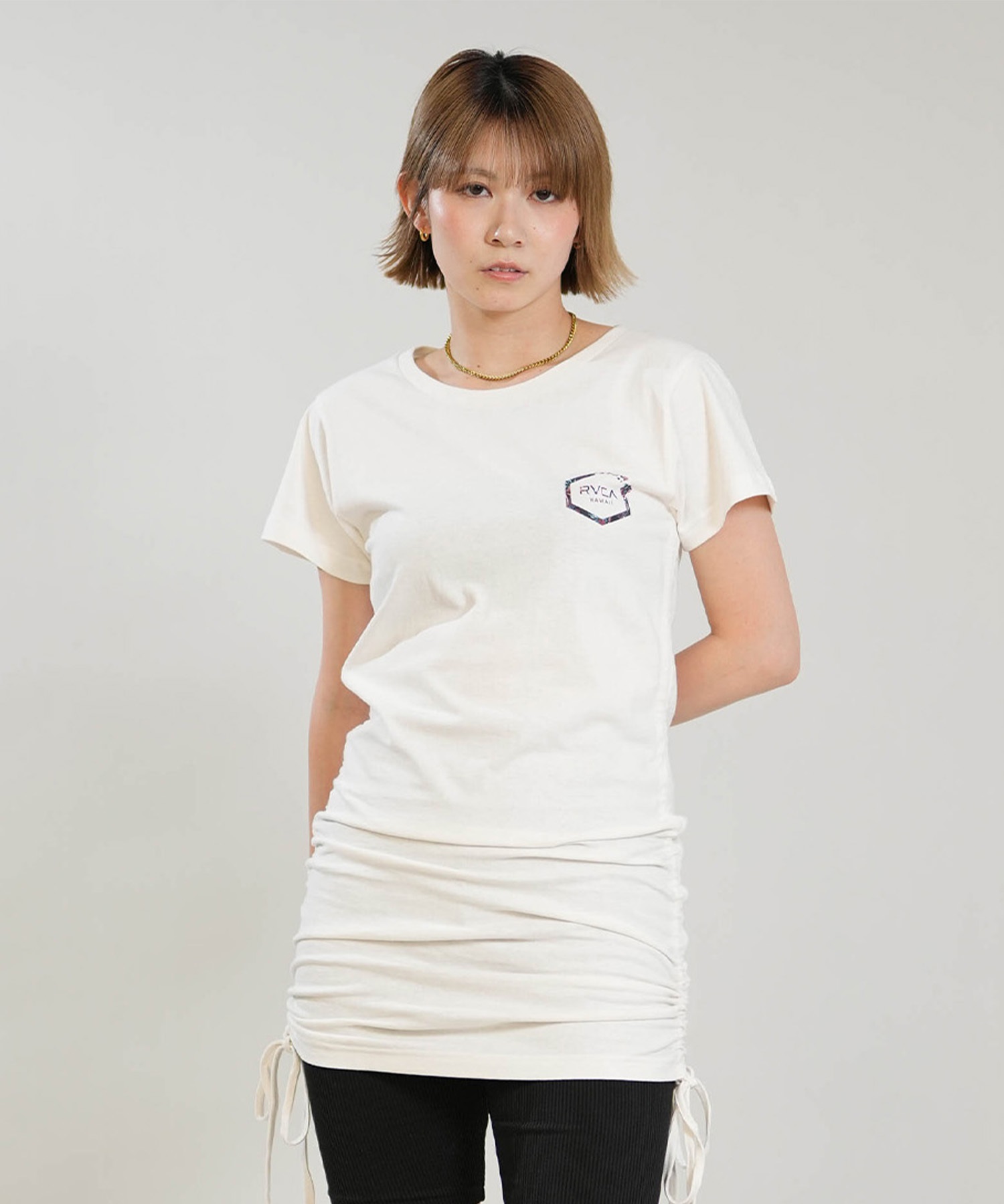 RVCA ルーカ ワンピース レディース ミニ丈 HEX HAWAII TEE OP