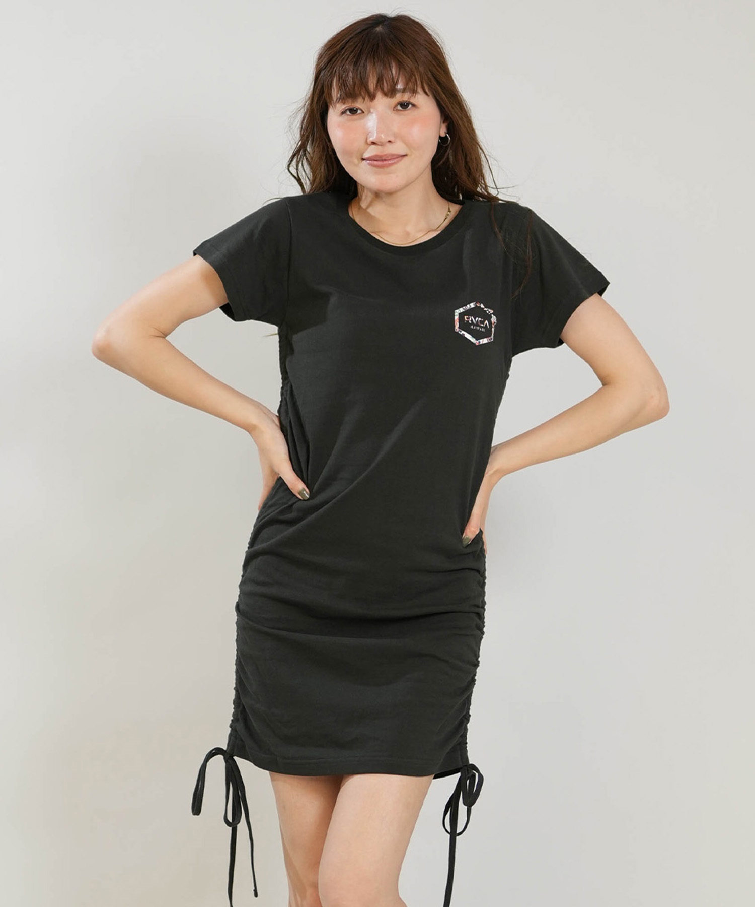 RVCA ルーカ ワンピース レディース ミニ丈 HEX HAWAII TEE OP