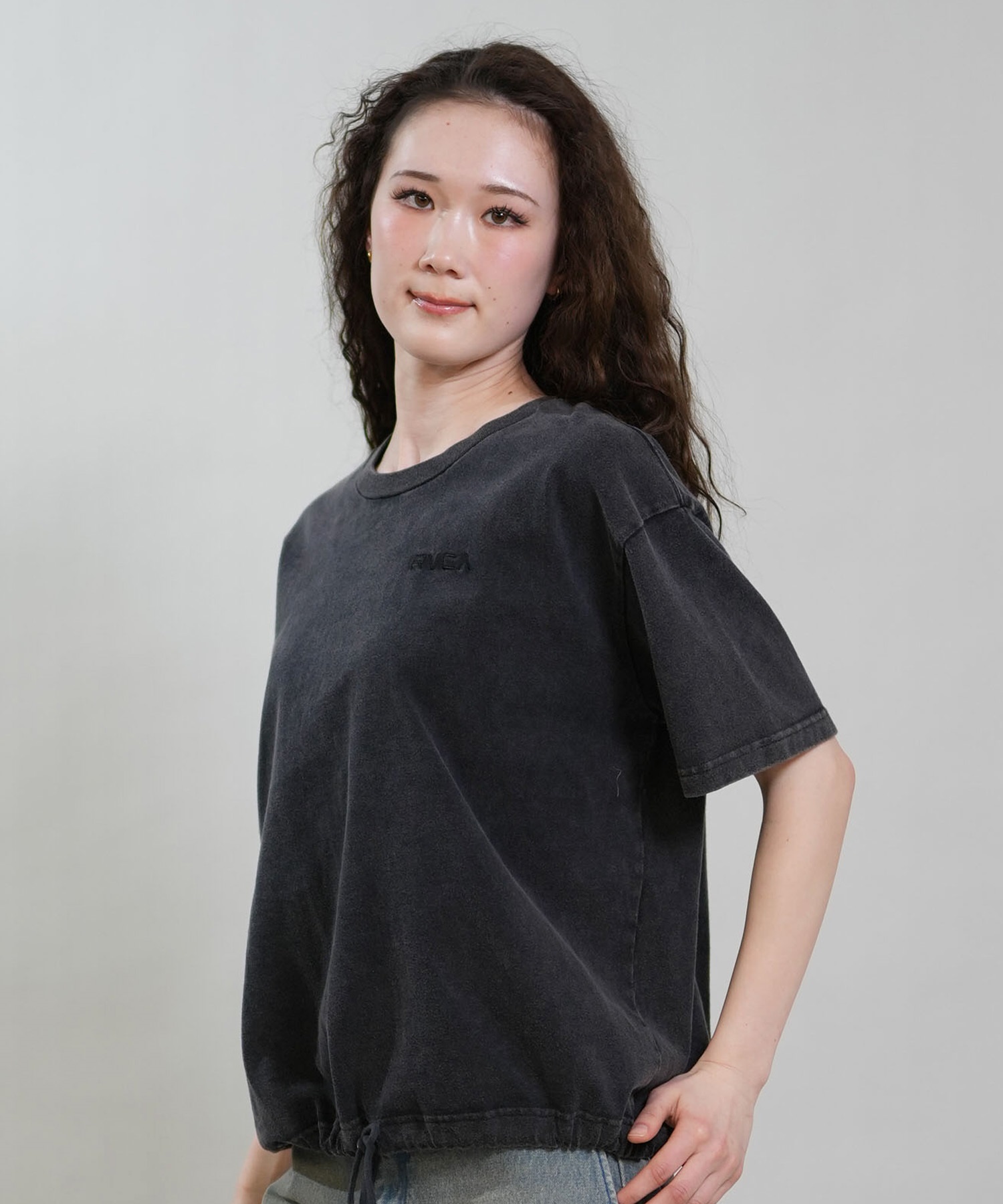 RVCA ルーカ 半袖 Tシャツ レディース シンプル RVCA CROPPED SS TEE BG043201(BLK-S)