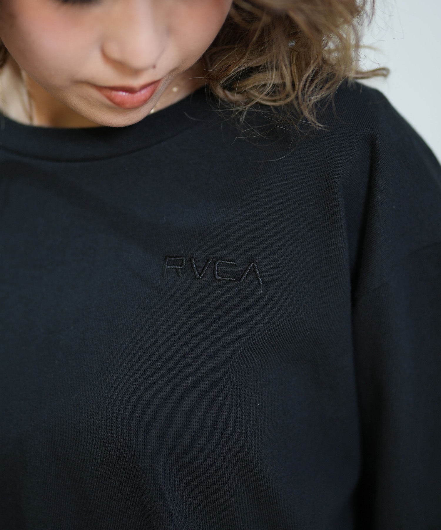 RVCA ルーカ 半袖 Tシャツ レディース シンプル RVCA CROPPED SS TEE BG043201(BLK-S)