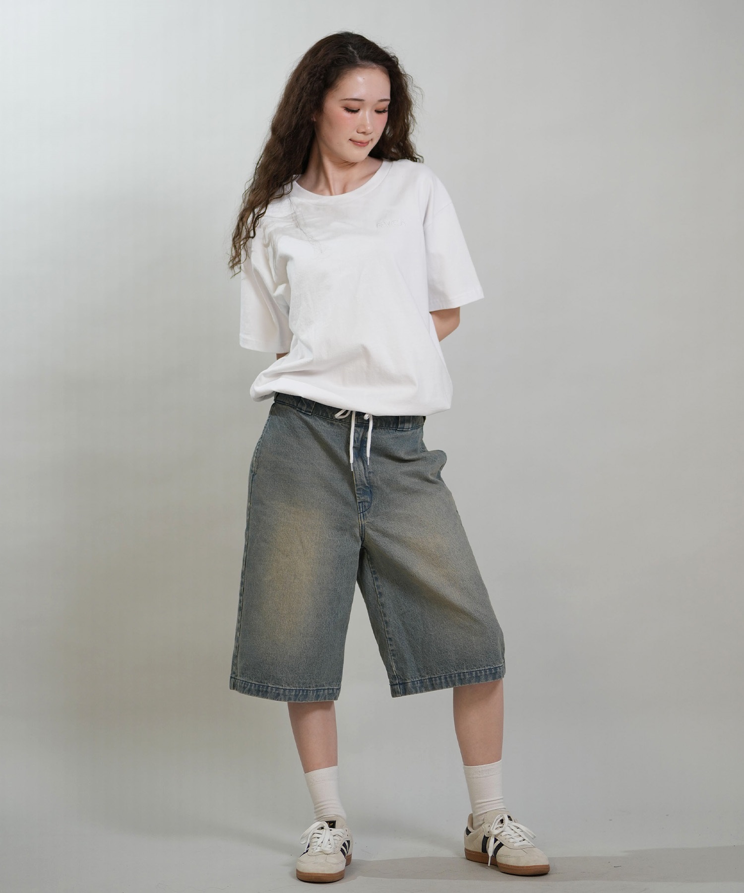 RVCA ルーカ 半袖 Tシャツ レディース シンプル RVCA CROPPED SS TEE BG043201(BLK-S)